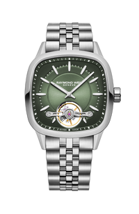 Freelancer Calibre RW1212 Men’s Automatic Green Steel Cushion Shape Watch, 40 x 40 mm