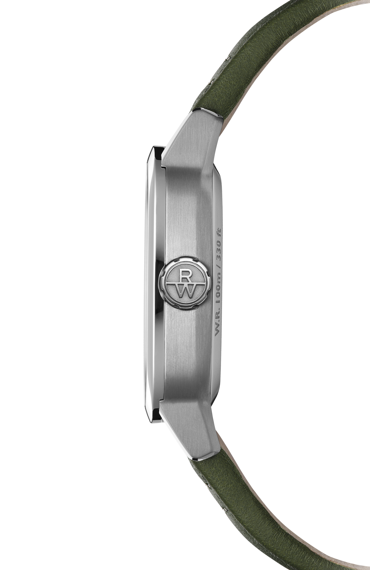Freelancer Calibre RW1212 Men’s Automatic Green Leather Strap Cushion Shape Watch, 40 x 40 mm