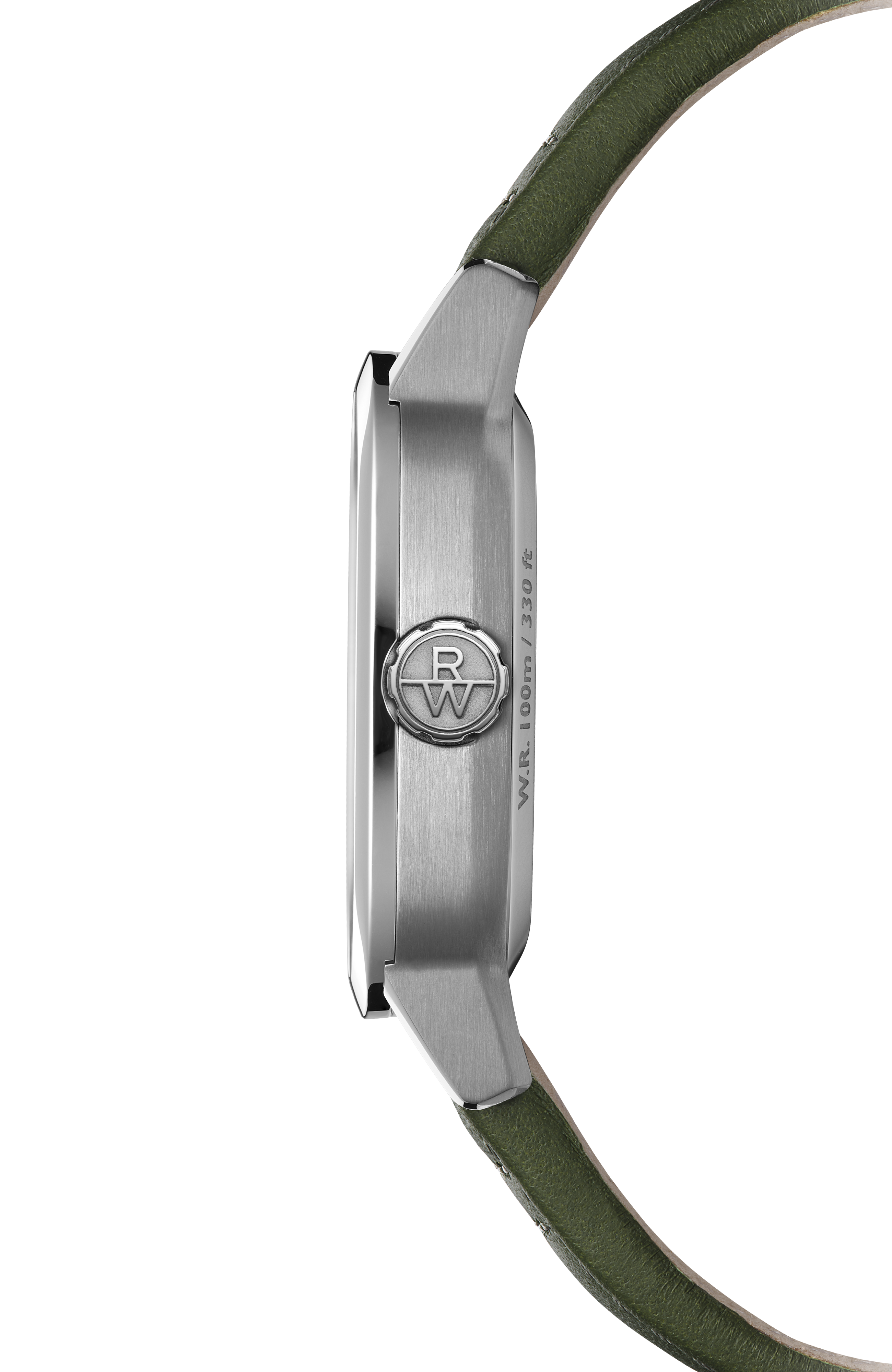 Freelancer Calibre RW1212 Men’s Automatic Green Leather Strap Cushion Shape Watch, 40 x 40 mm