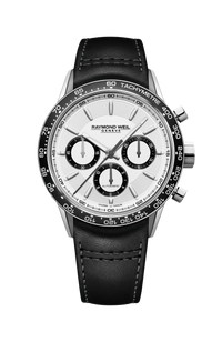 Freelancer Men's Automatic Chronograph Black Leather Watch, 43 mm