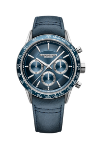 Freelancer Men's Automatic Chronograph Blue Leather Watch, 43 mm