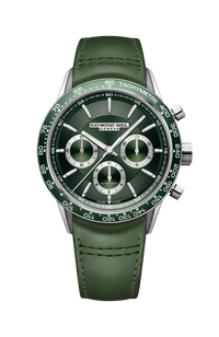 Freelancer Men's Automatic Chronograph Green Leather Watch, 43 mm