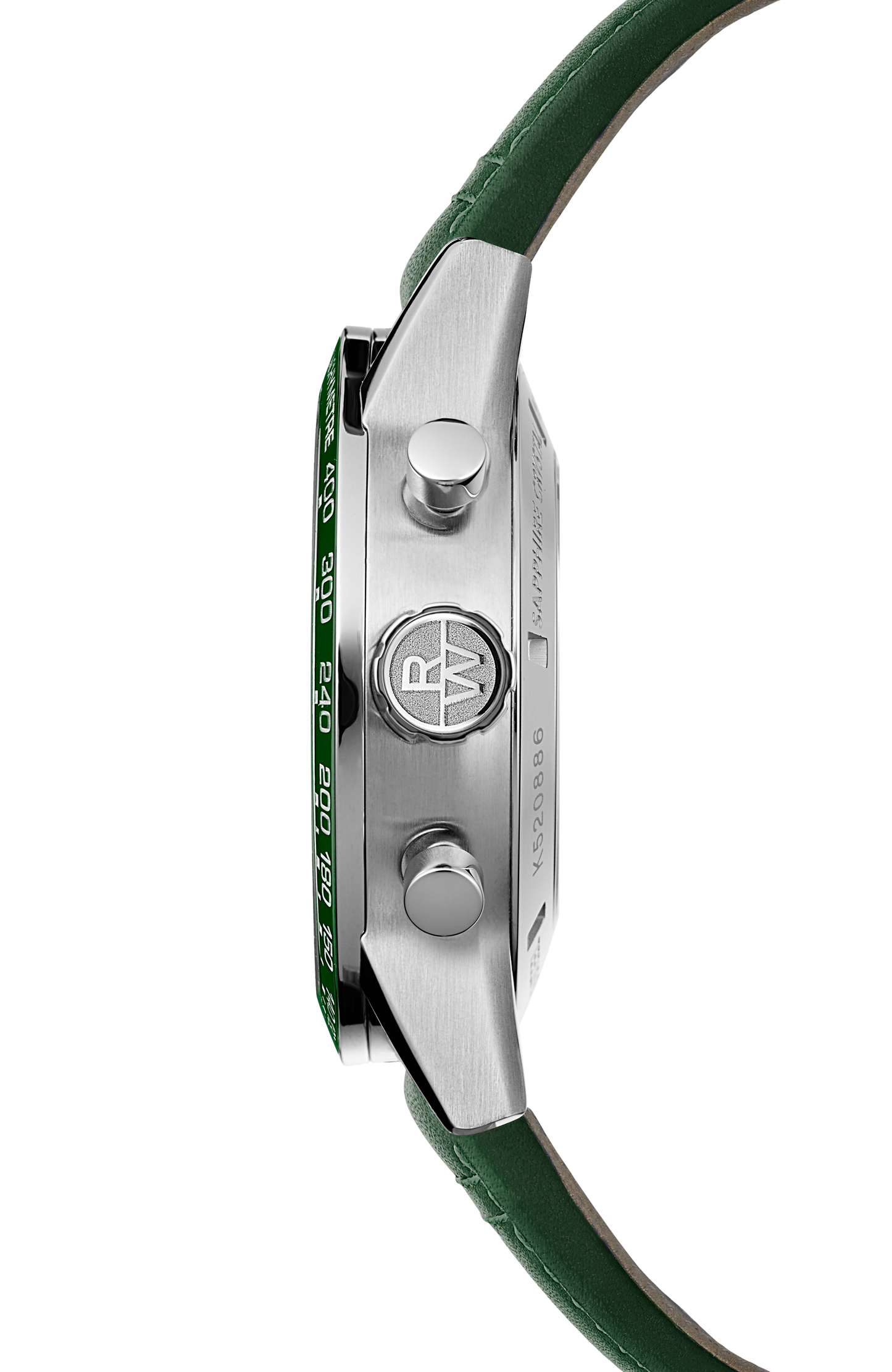 Freelancer Men's Automatic Chronograph Green Leather Watch, 43 mm