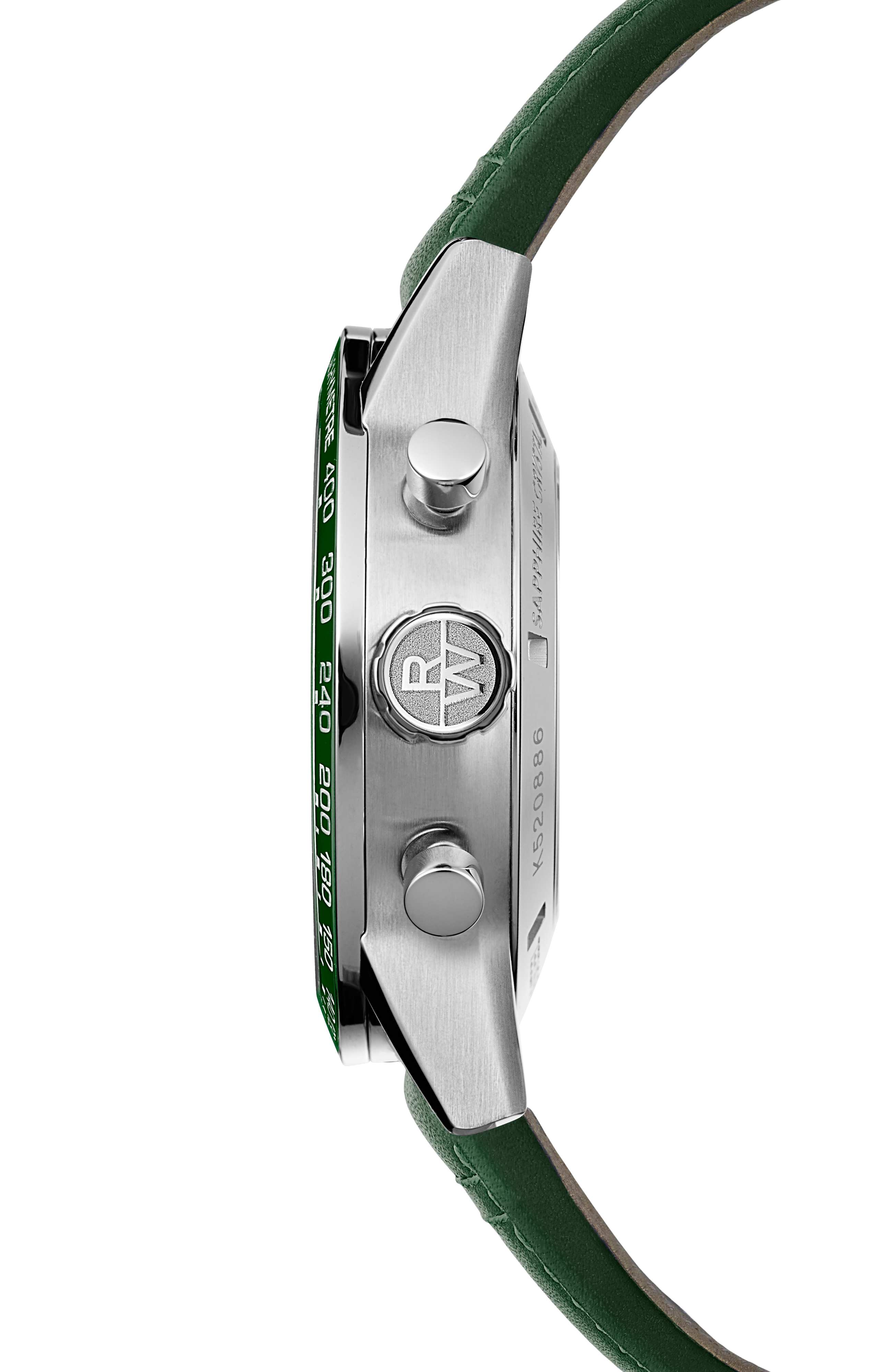 Freelancer Men's Automatic Chronograph Green Leather Watch, 43 mm