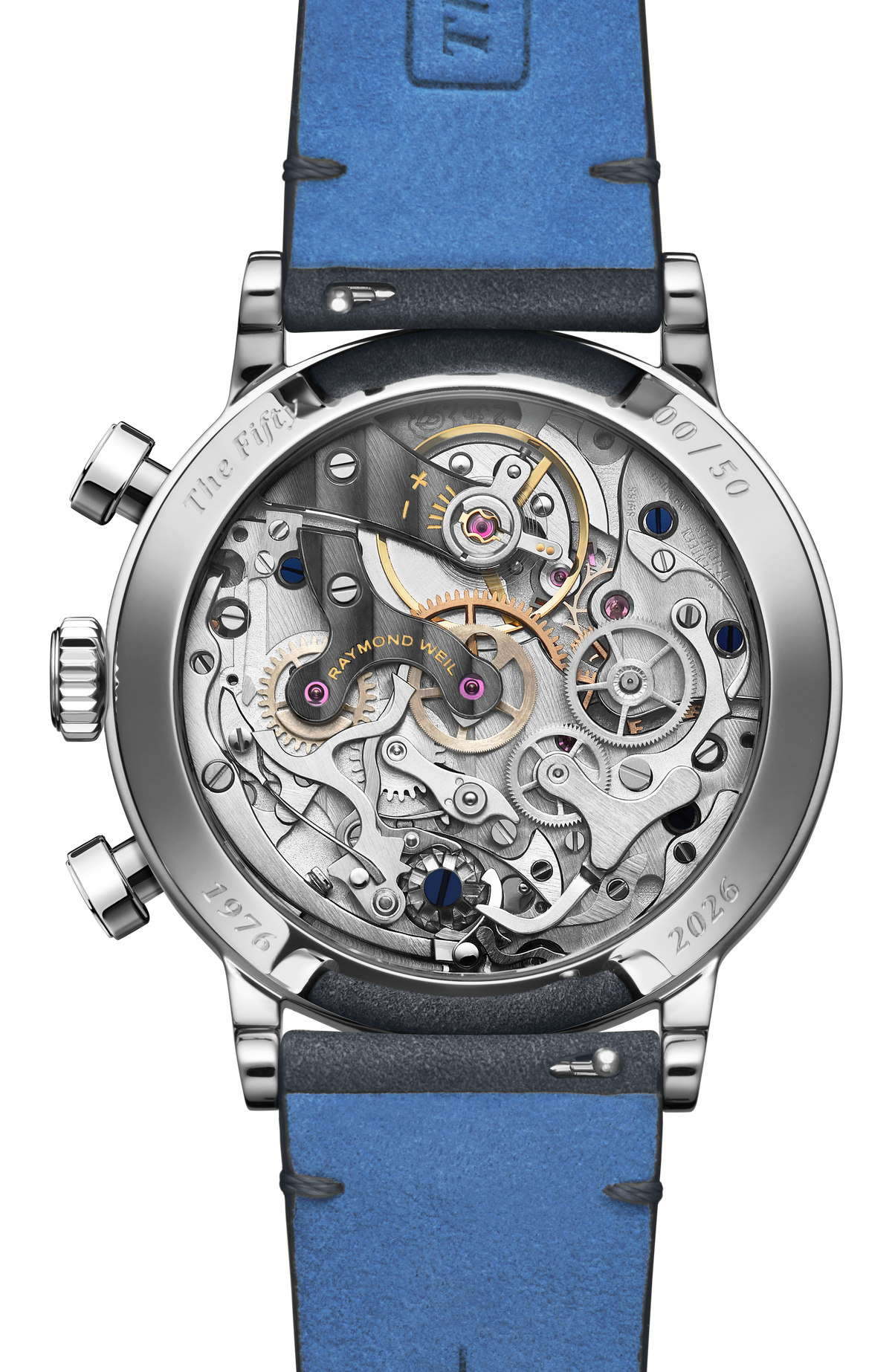 Raymond Weil Millesime The Fifty movement and caseback