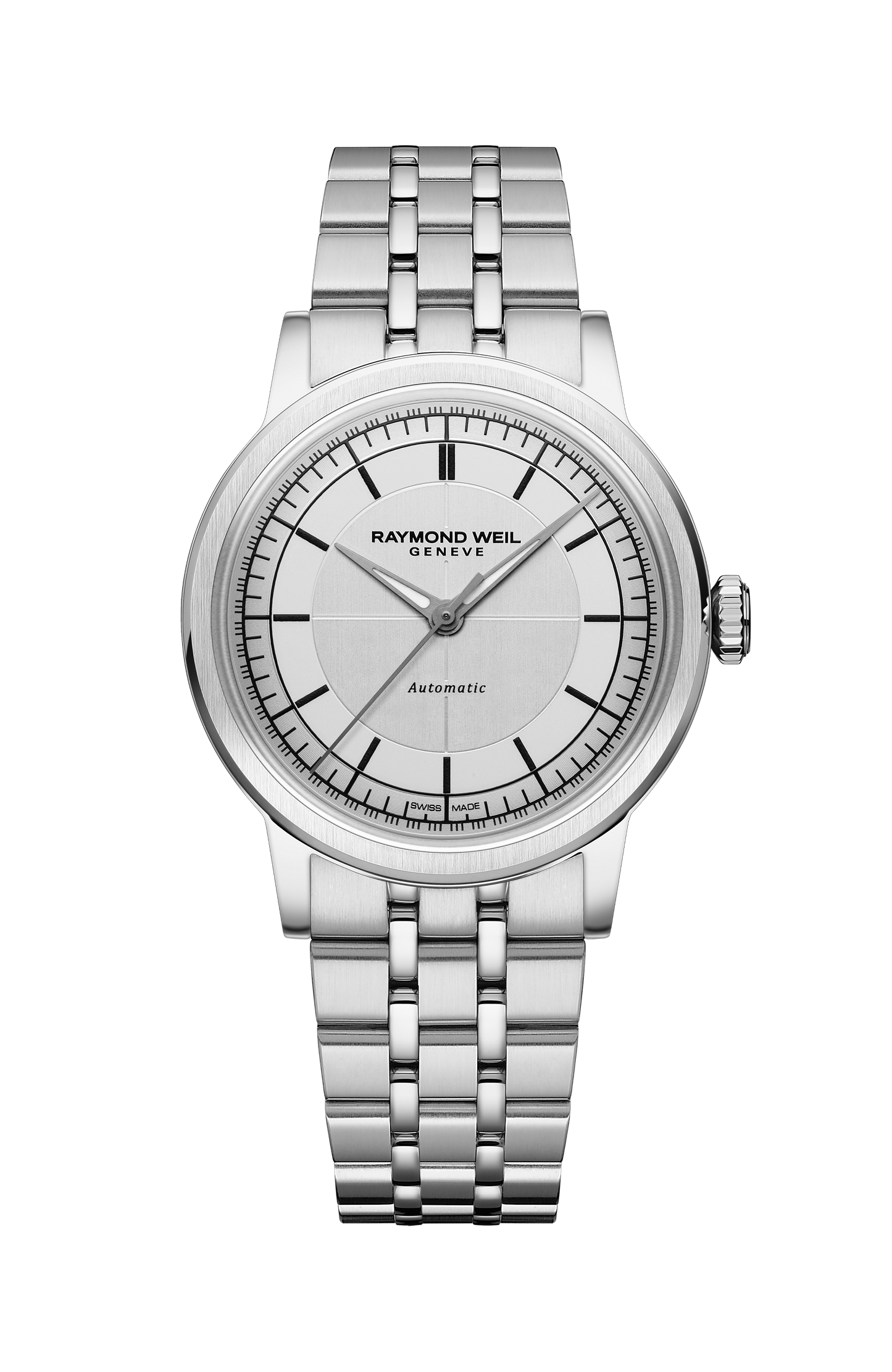Millesime Automatic Central Seconds Silver Dial Watch, 35 mm