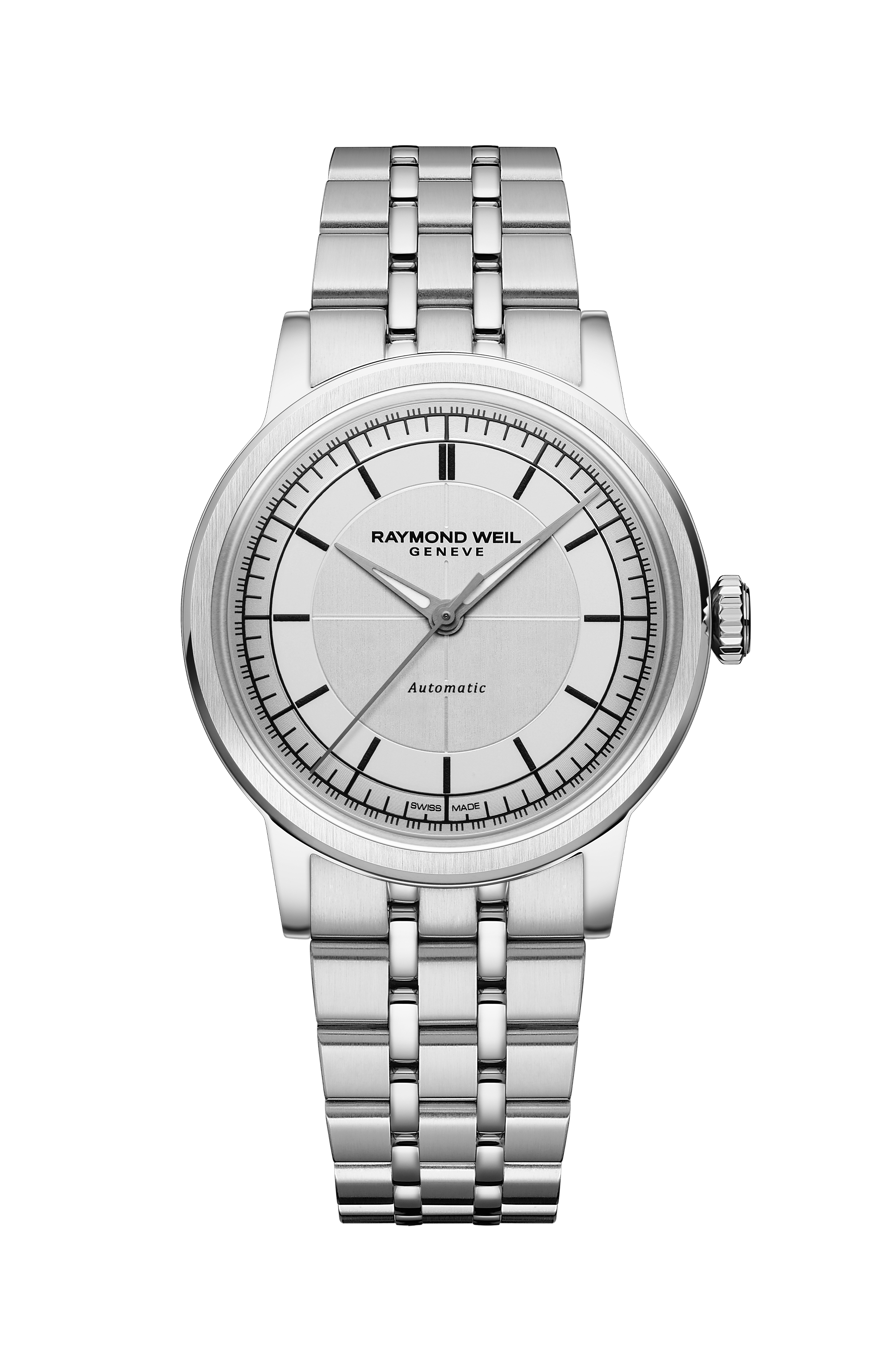 Millesime Automatic Central Seconds Silver Dial Watch, 35 mm