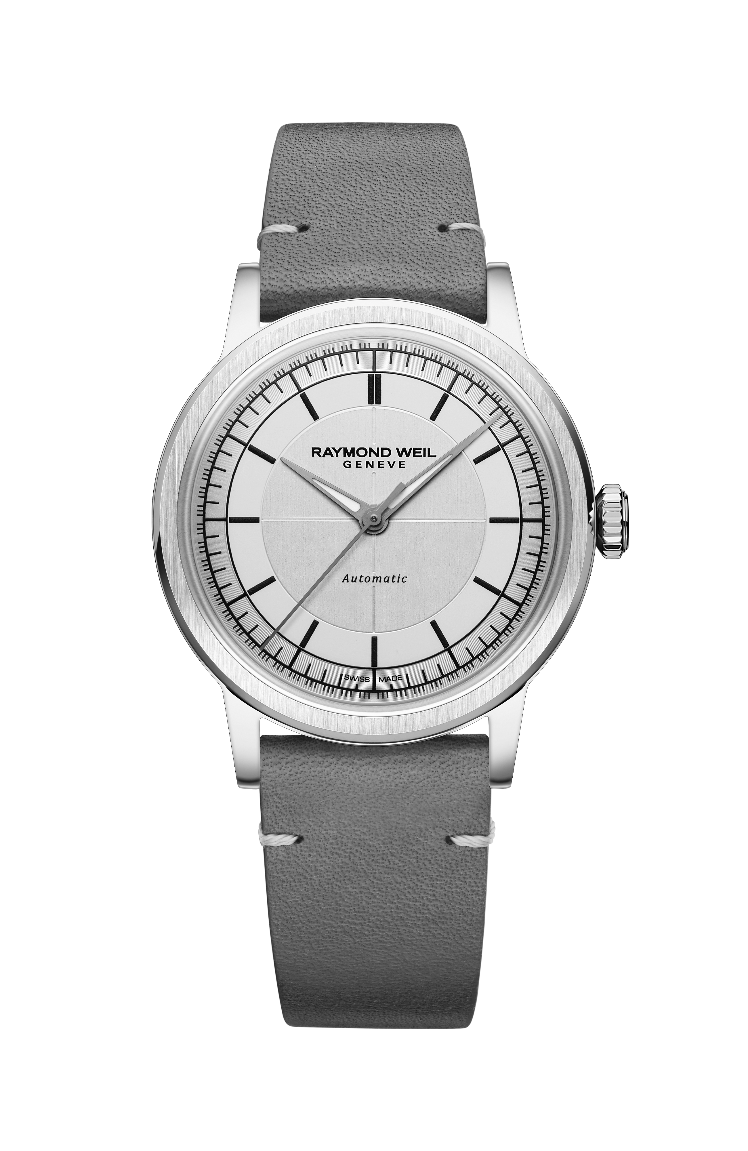 Millesime Automatic Central Seconds Silver Dial Watch, 35 mm