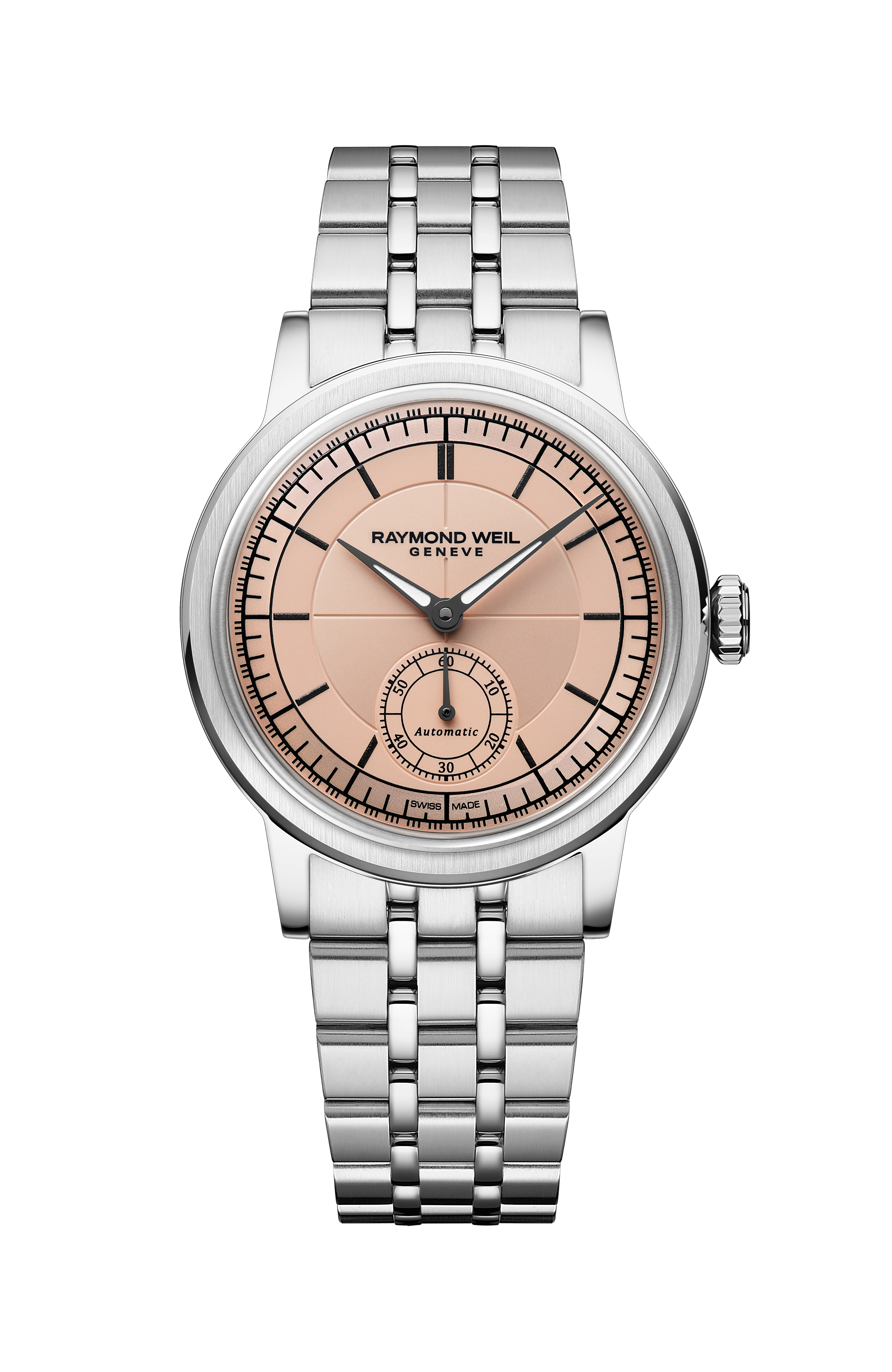 Millesime Automatic Small Seconds Salmon Dial Bracelet Watch, 35mm
