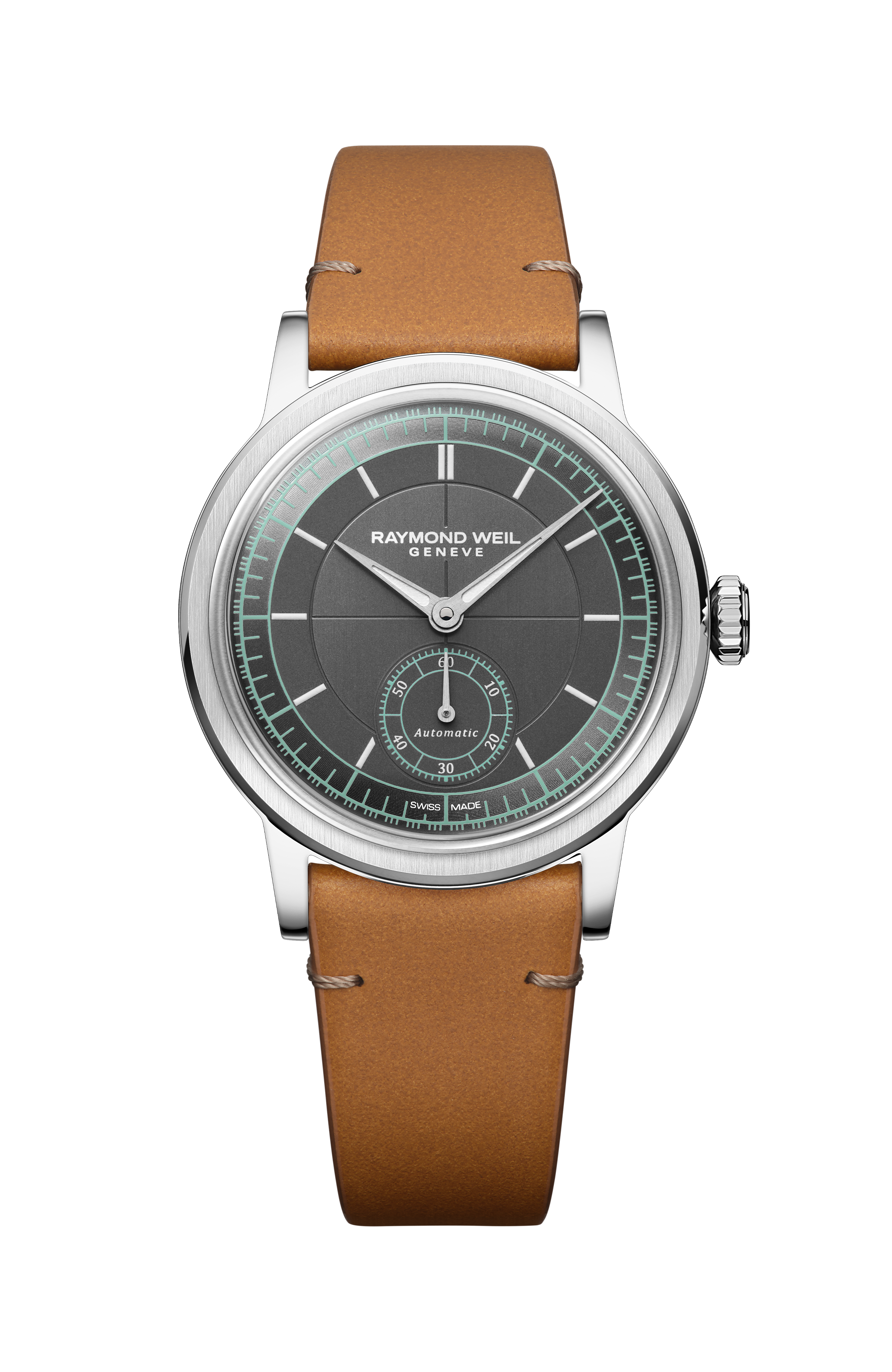 Millesime Automatic Small Seconds Menthol Minute Track Watch, 35mm