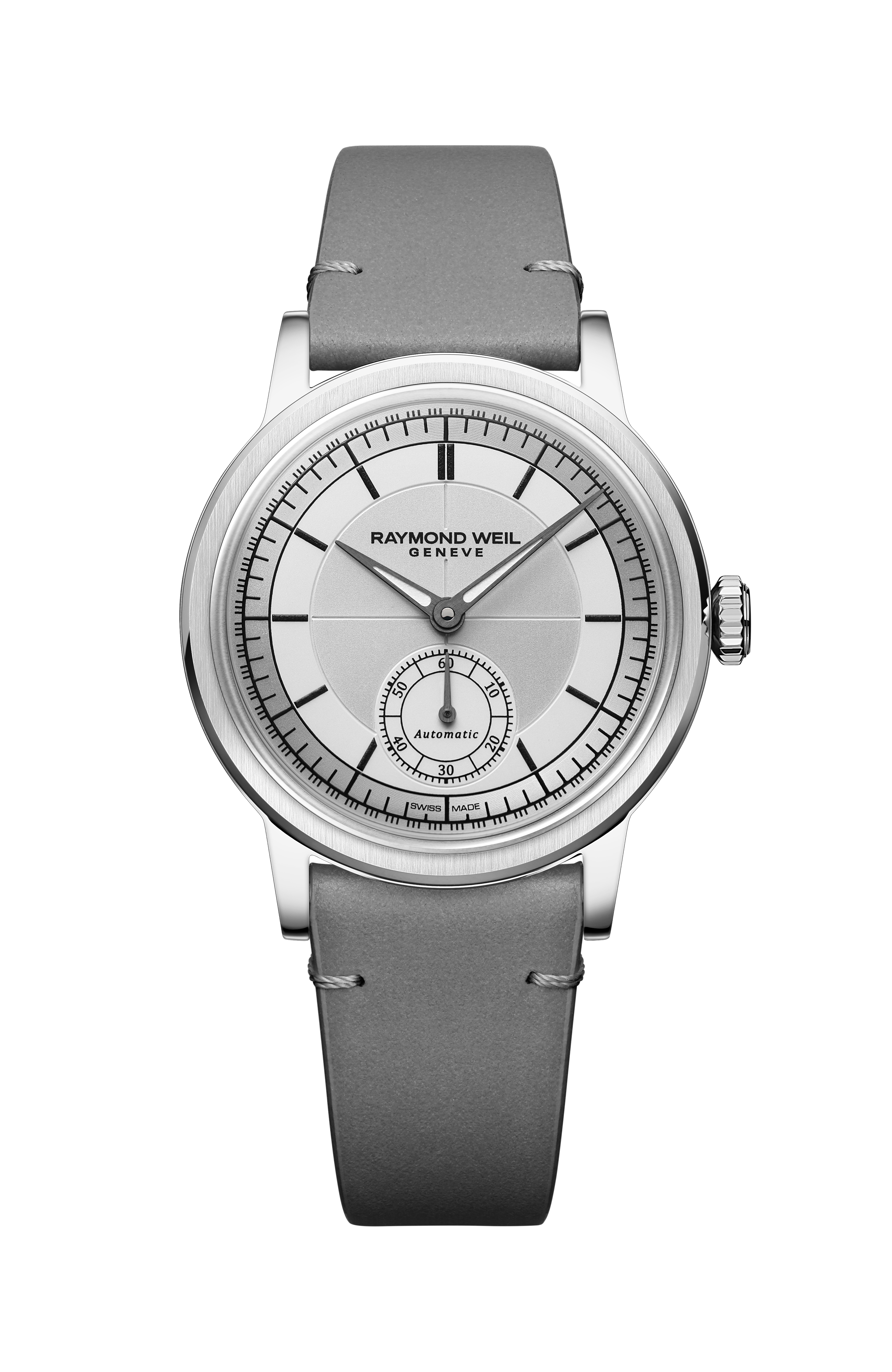 Millesime Automatic Small Seconds Silver Dial Watch, 35mm