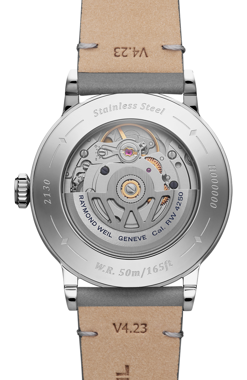 Montre Millesime automatique petite seconde cadran sectoriel saumon, 35 mm