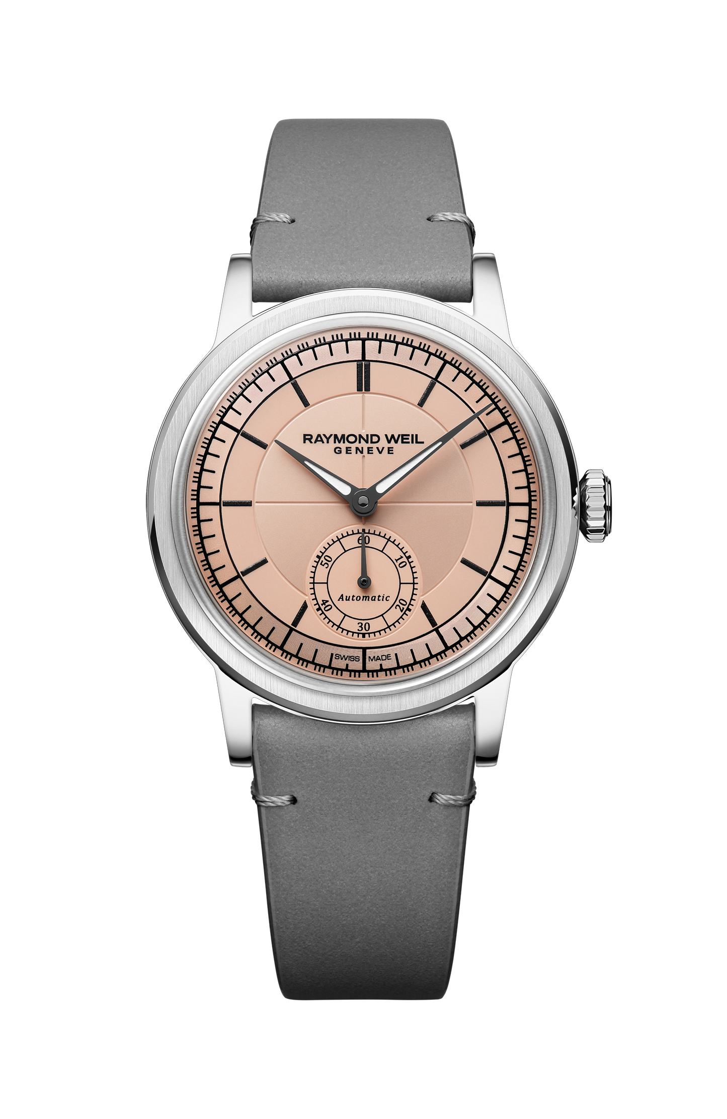 Millesime Automatic Small Seconds Salmon Dial Watch, 35mm