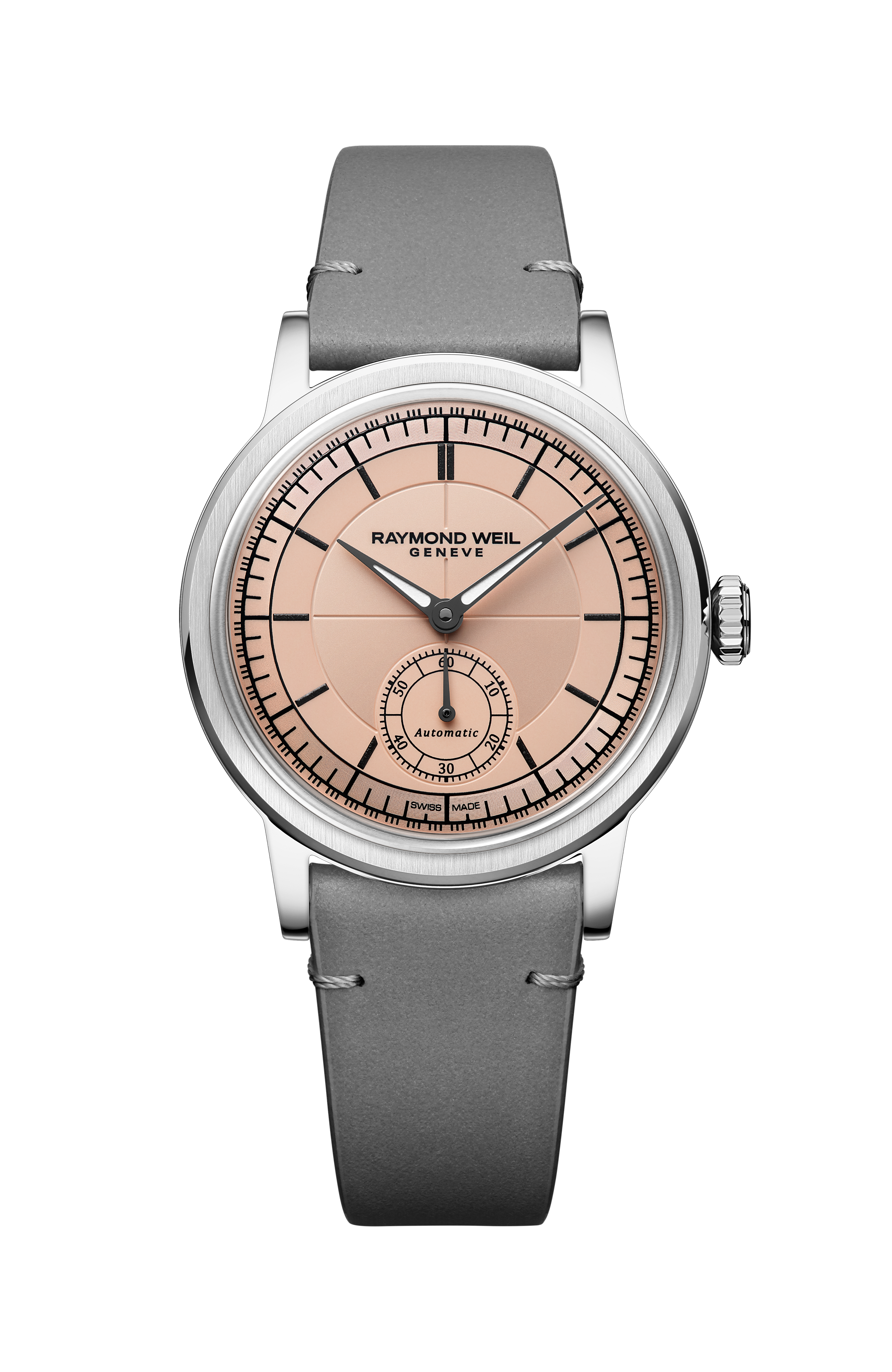 Millesime Automatic Small Seconds Salmon Dial Watch, 35mm