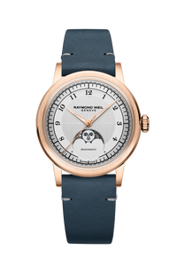 Millesime Automatic Moon Phase Silver Dial Watch, 35 mm