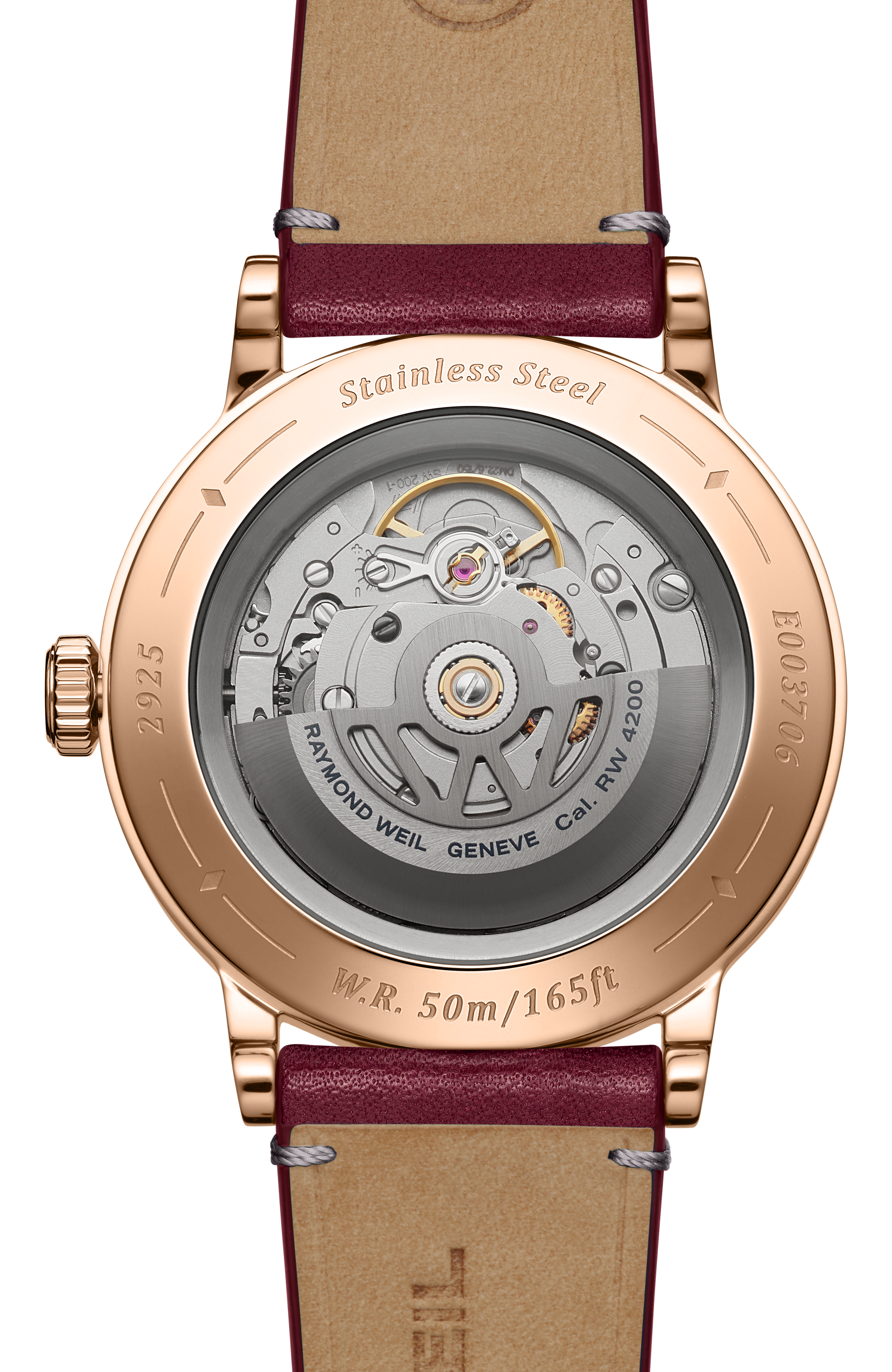 Millesime Automatic Central Seconds Red Grape Dial Watch, 39 mm