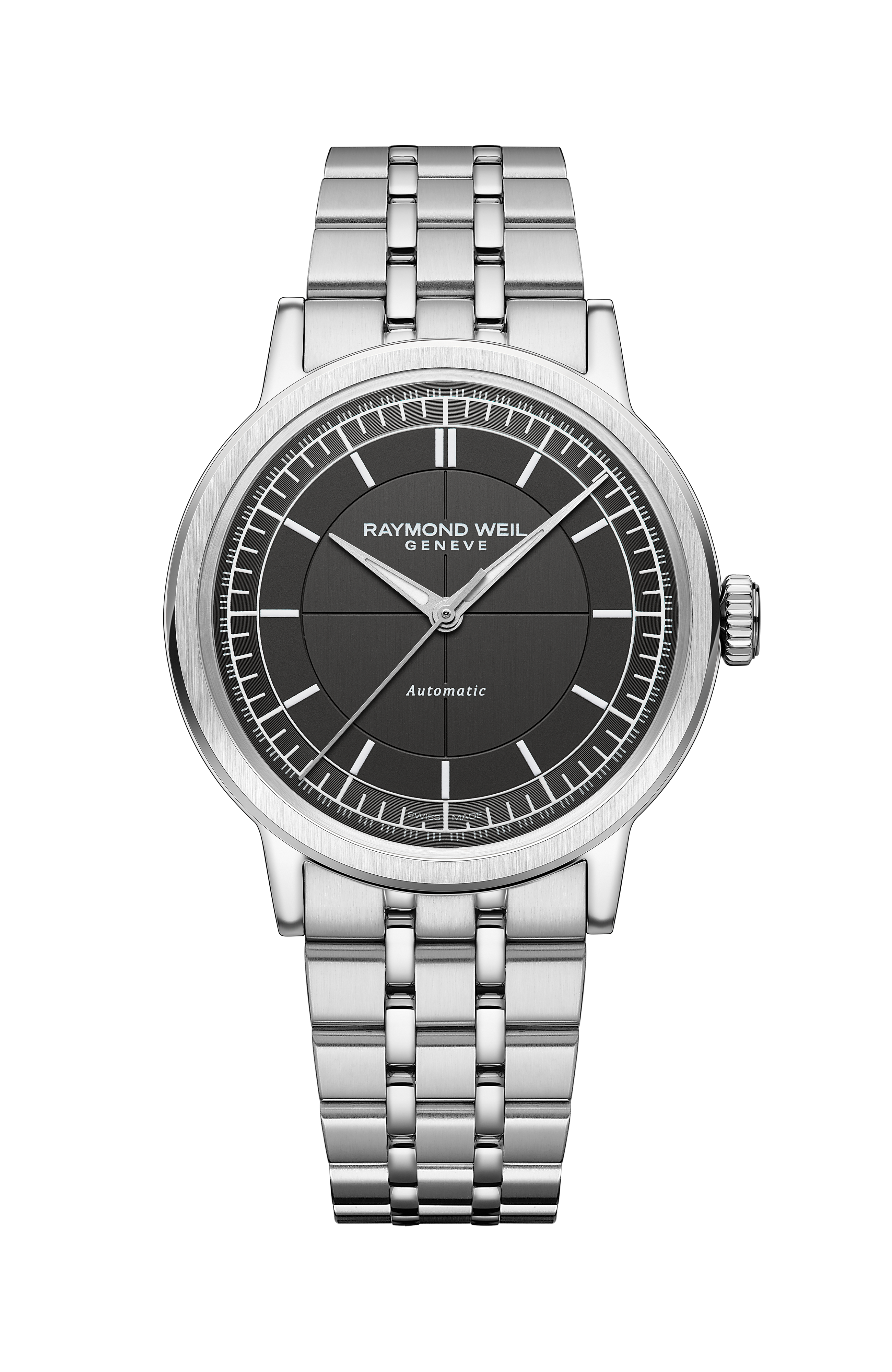 Millesime Men's Automatic Anthracite Sector Dial Bracelet Watch, 39mm