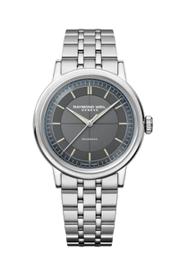 Millesime Automatic Central Seconds Anthracite Sector Dial Watch, 39 mm