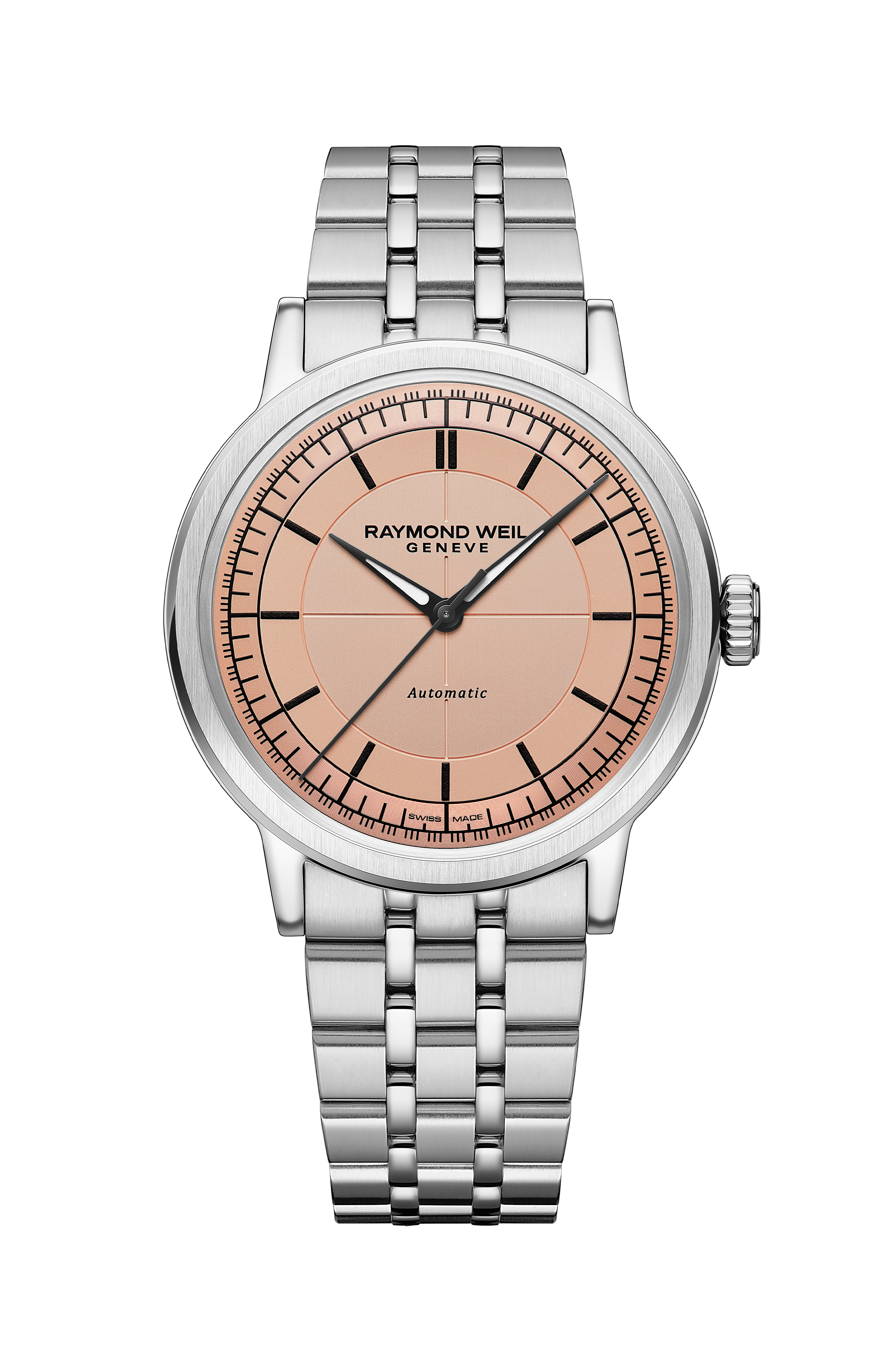 Millesime Men's Automatic Salmon Sector Dial Bracelet Watch, 39mm