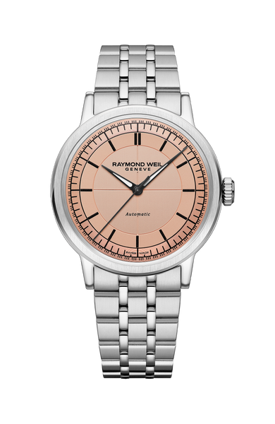 Men's Salmon Dial Bracelet Watch - Millesime | RAYMOND WEIL