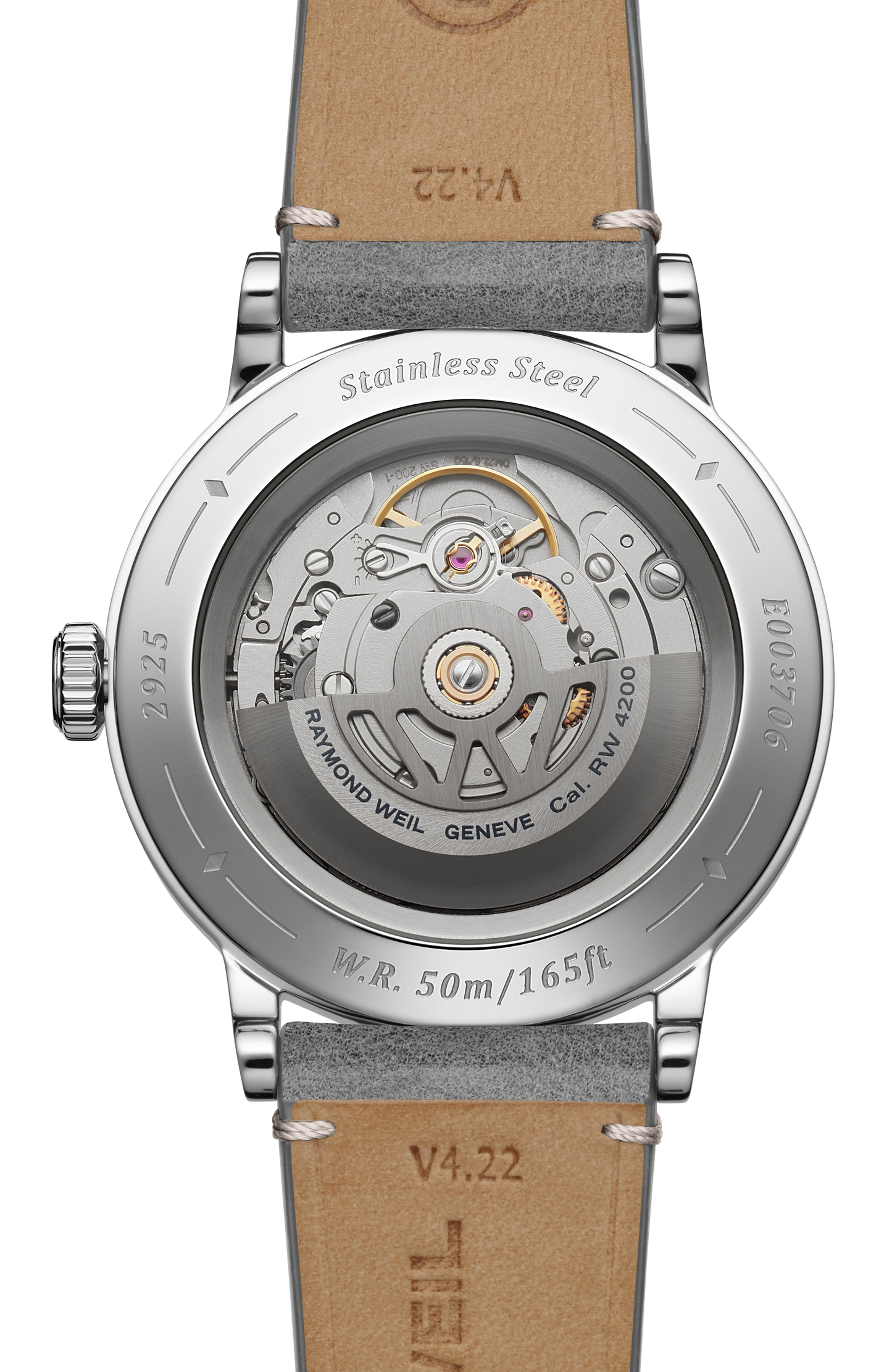 Millesime Men's Automatic Grey Leather Strap Watch, 39 mm