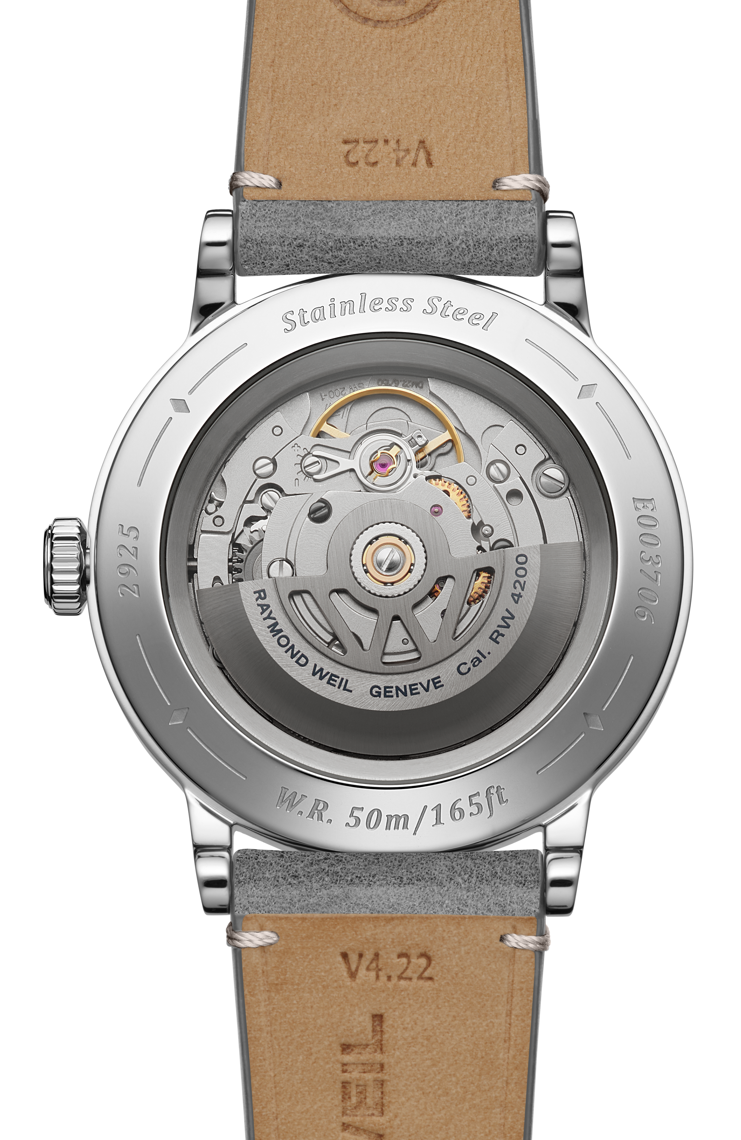Millesime Men's Automatic Grey Leather Strap Watch, 39 mm