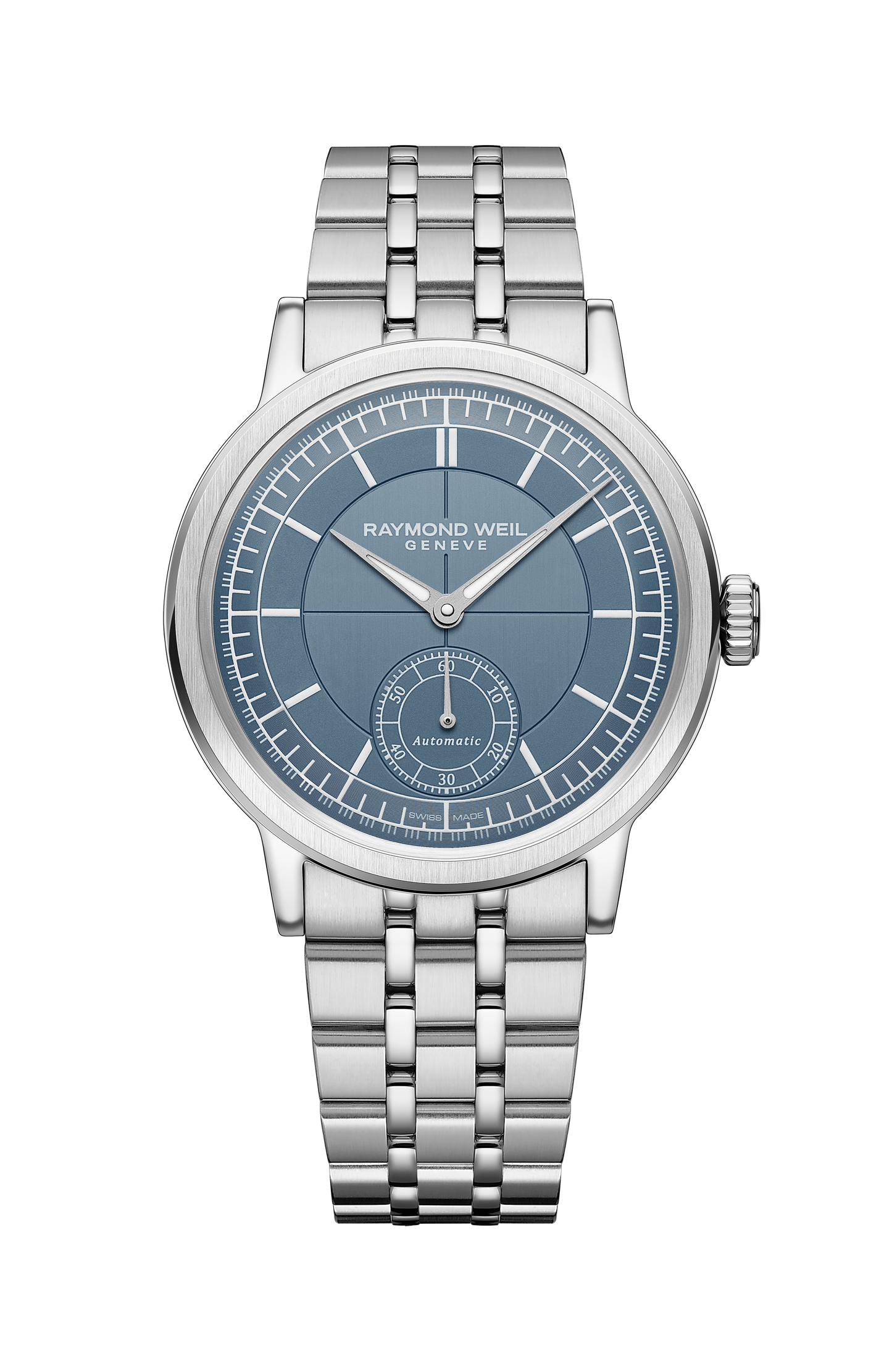 Millesime Men's Automatic Small Seconds Denim Blue Dial Bracelet Watch, 39mm