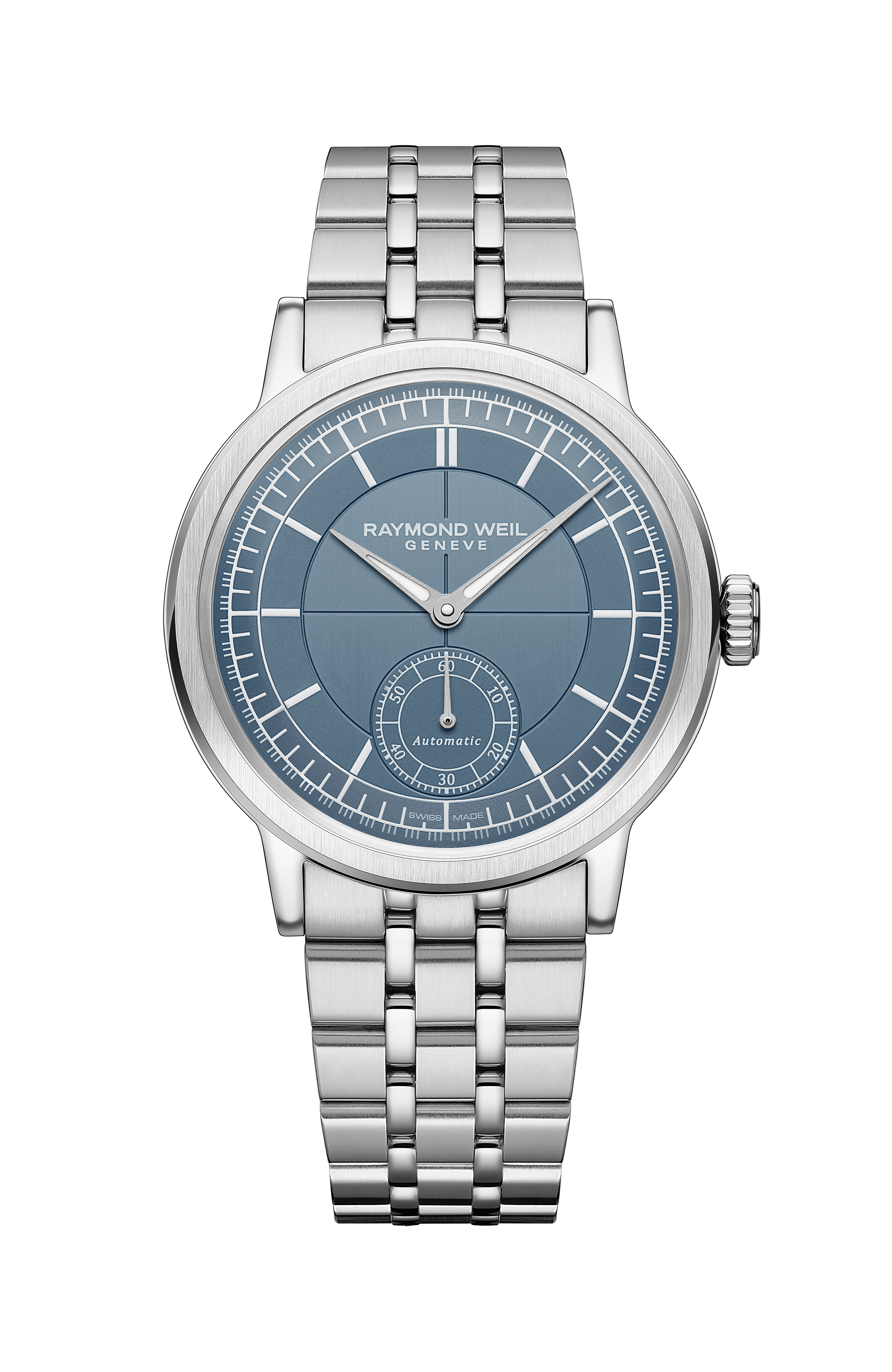 Millesime Men's Automatic Small Seconds Denim Blue Dial Bracelet Watch, 39mm