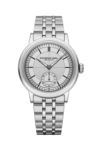 Millesime Men's Automatic Small Seconds Silver Sector Dial Bracelet Watch, 39 mm