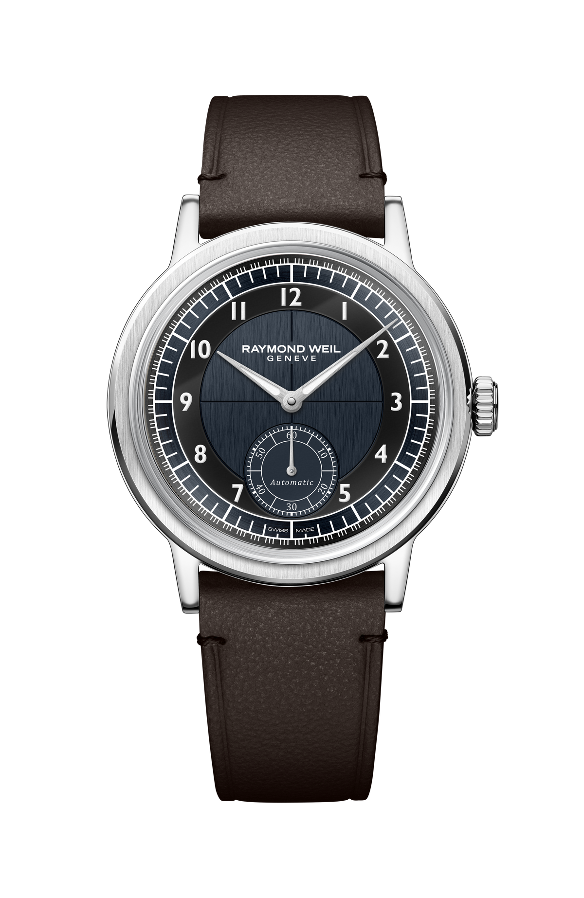 Men's Automatic Small Seconds Tuxedo Midnight Blue and Black Dial Watch ...