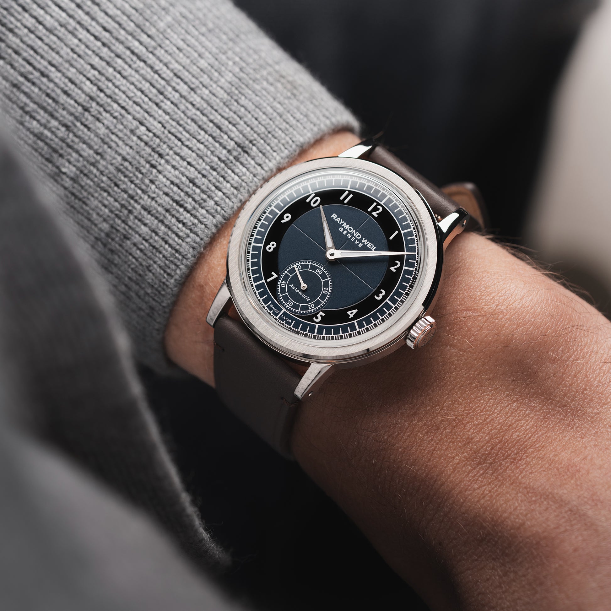Men's Automatic Small Seconds Tuxedo Midnight Blue and Black Dial