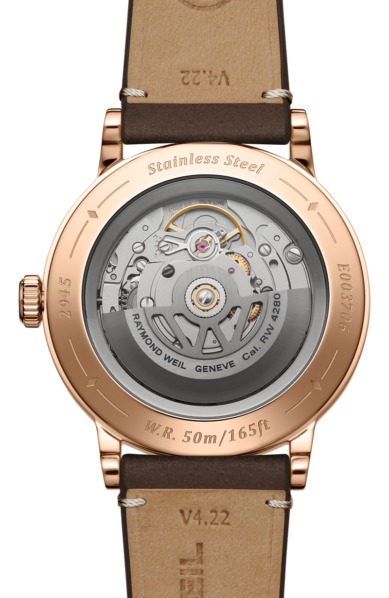 Millesime Automatic Moon Phase Brown Dial Watch, 39 mm