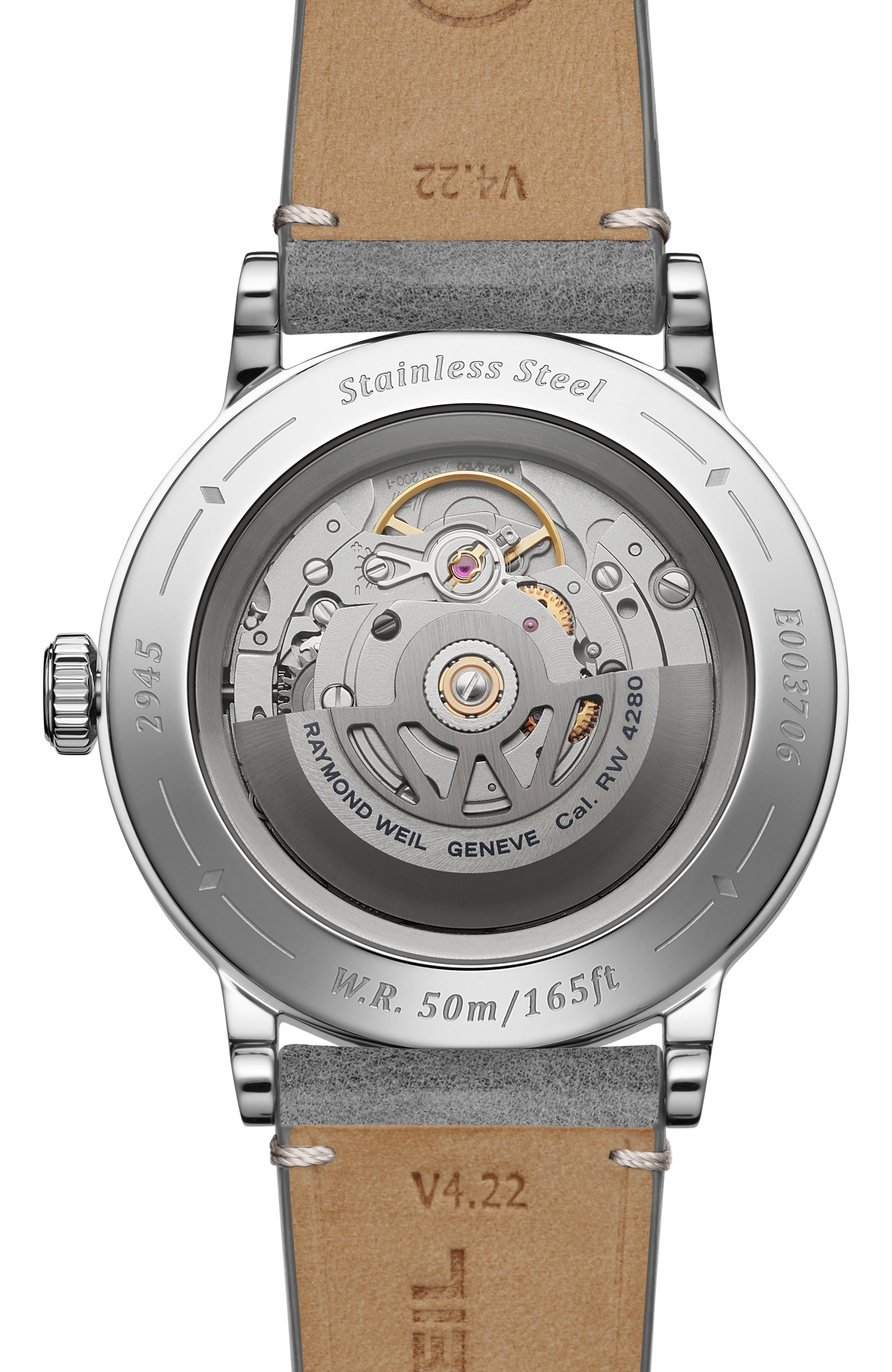 Millesime Automatikuhr mit Mondphasenanzeige und silberfarbenem Zifferblatt, 39 mm