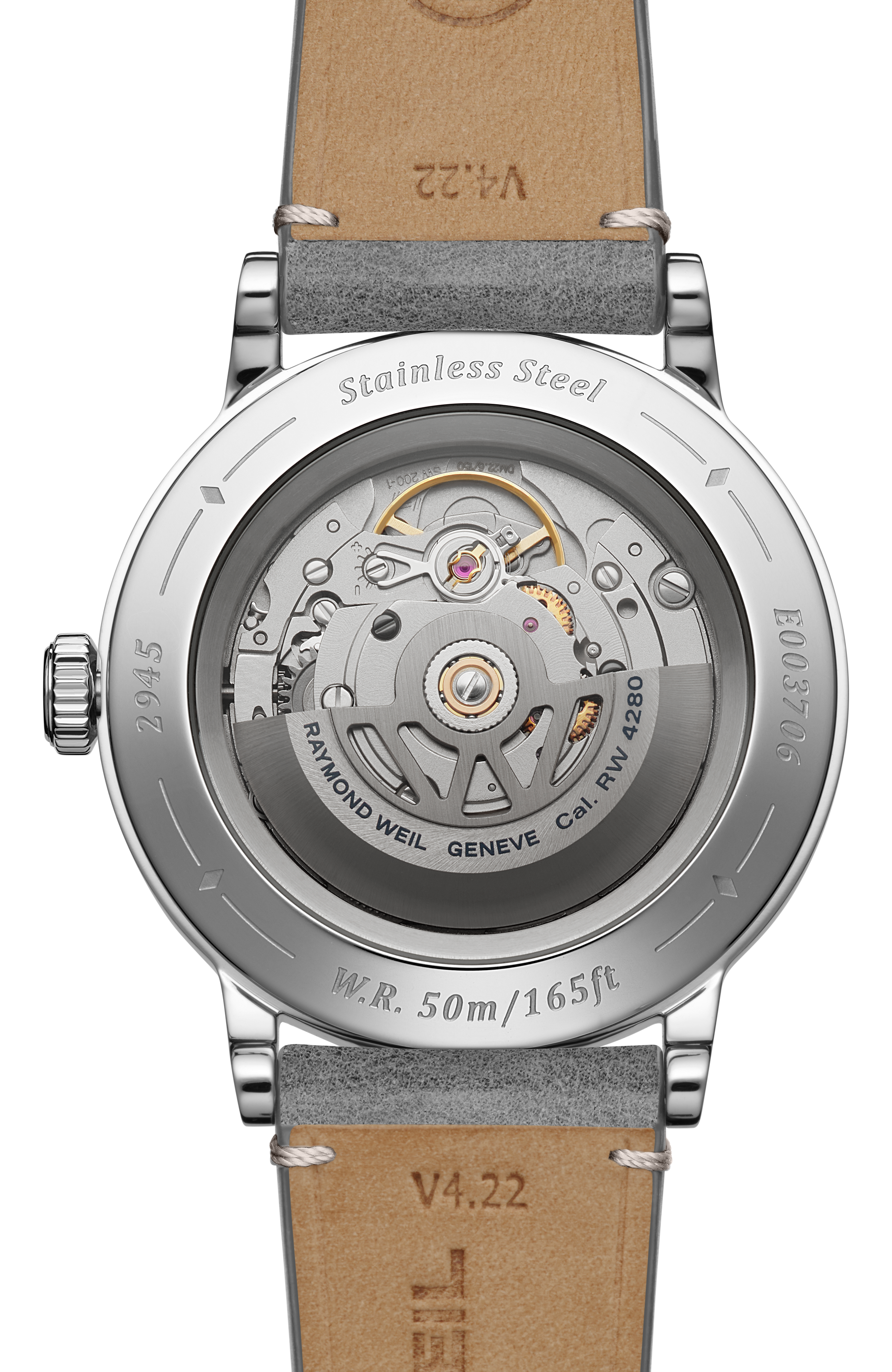 Millesime Automatikuhr mit Mondphasenanzeige und silberfarbenem Zifferblatt, 39 mm