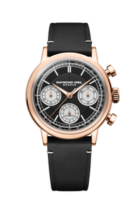 Millesime Automatic Tri-Compax Chronograph Black Sector Dial Watch, 39 mm
