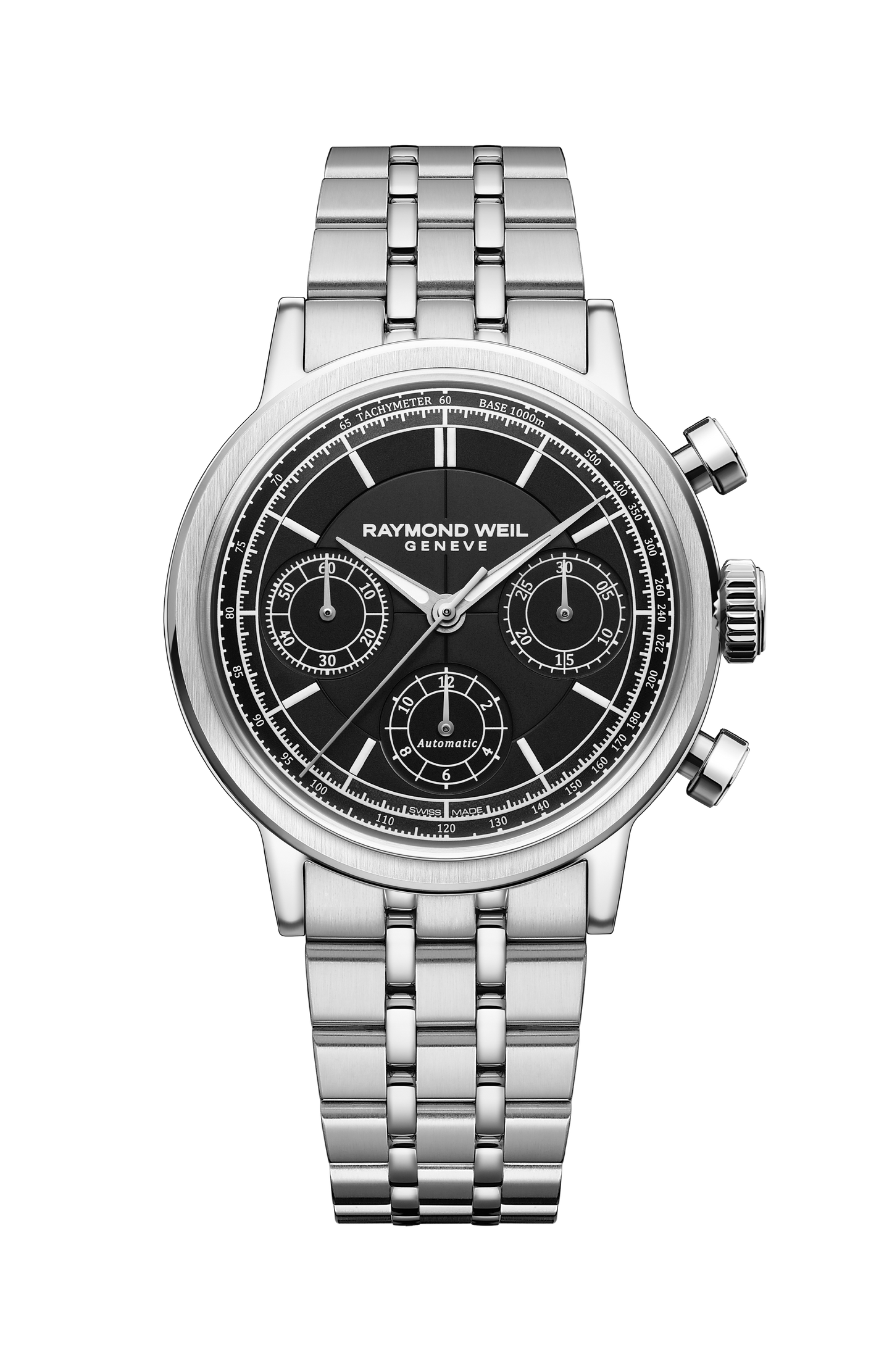 Millesime Automatic Chronograph Black Dial Watch, 39 mm