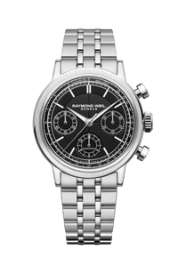 Millesime Automatic Chronograph Black Dial Watch, 39 mm