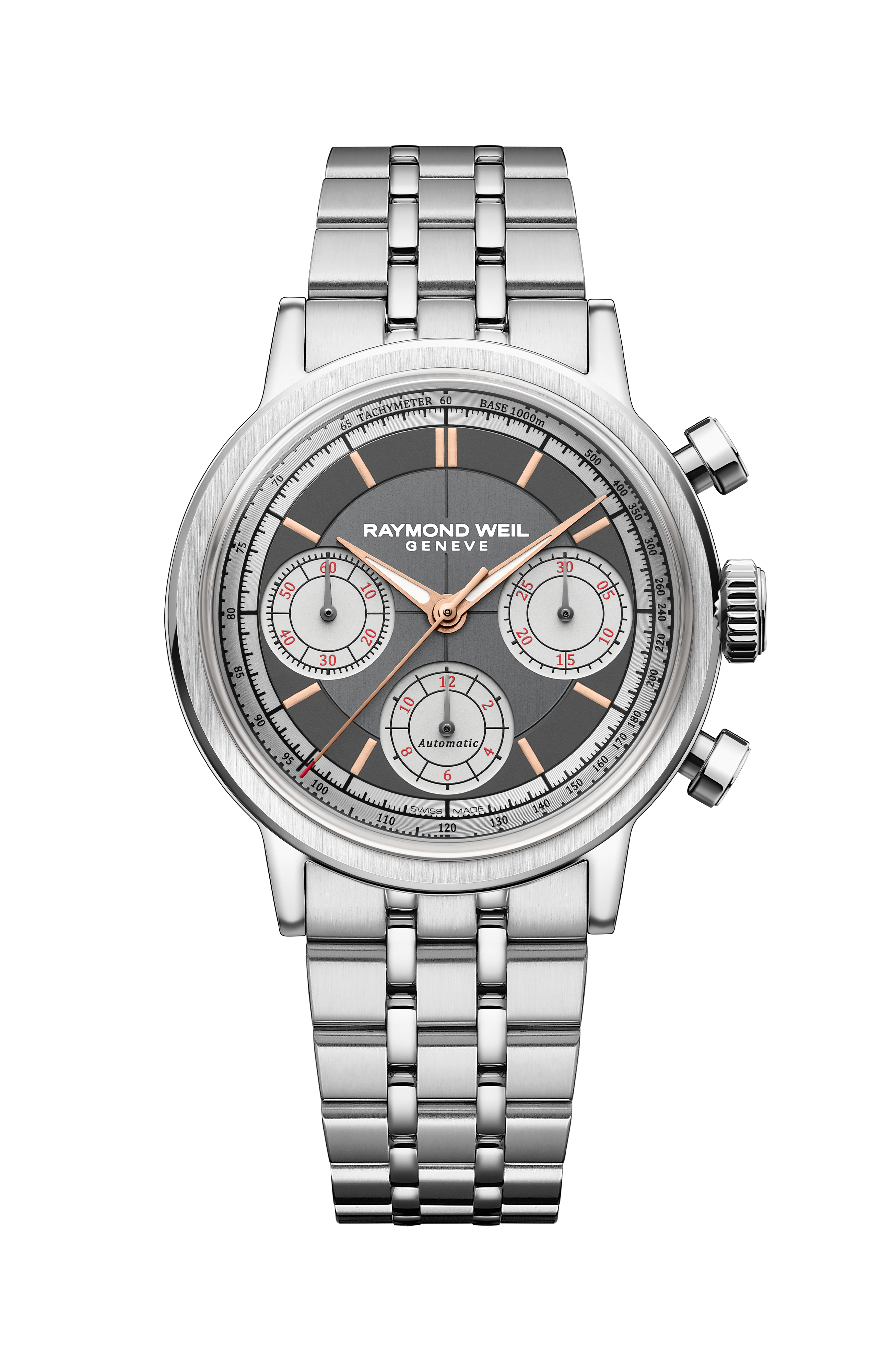 Millesime Automatic Tri-Compax Chronograph Anthracite Sector Dial Watch, 39 mm