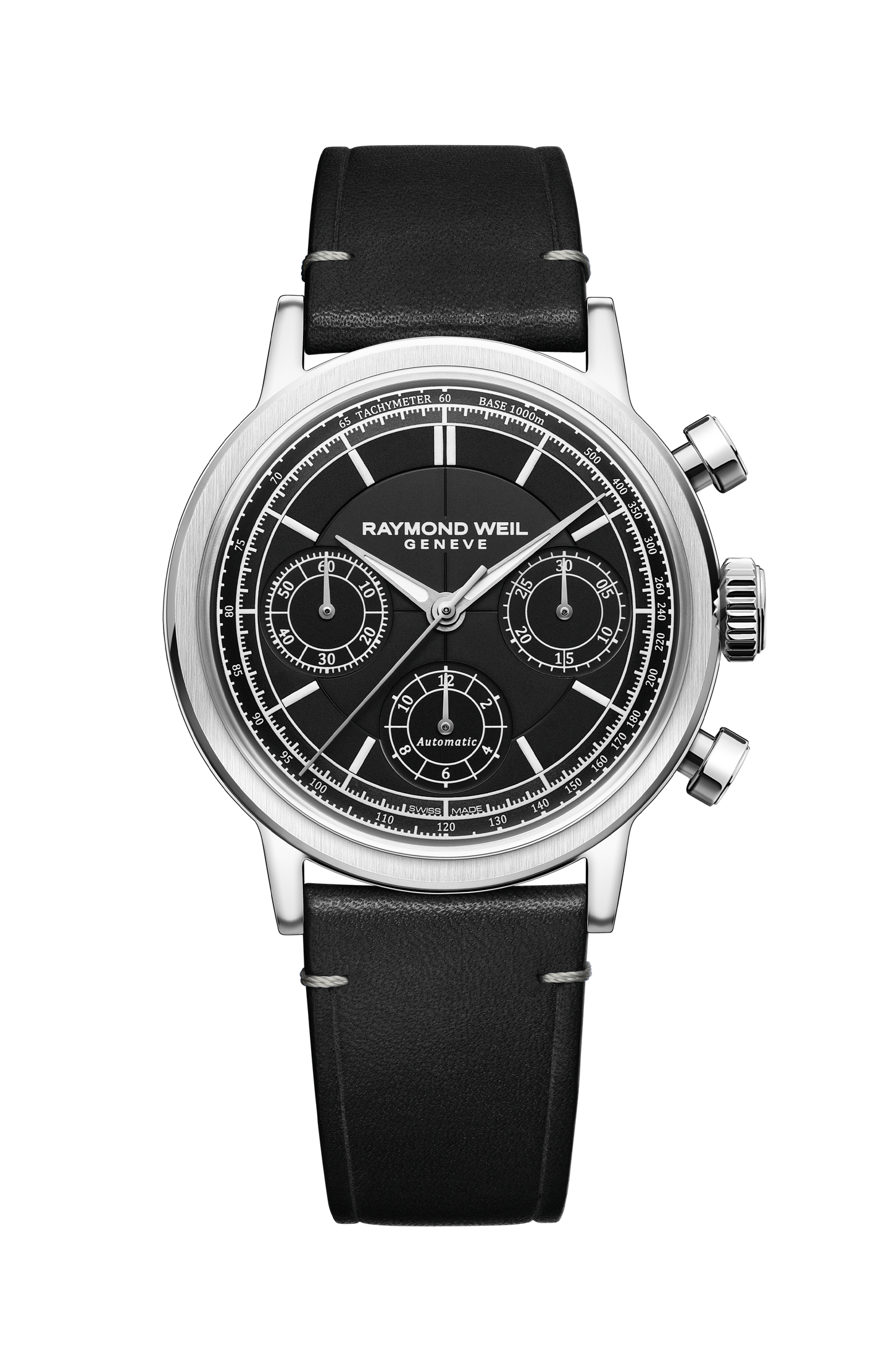 Millesime Automatic Chronograph Black Dial Watch, 39 mm