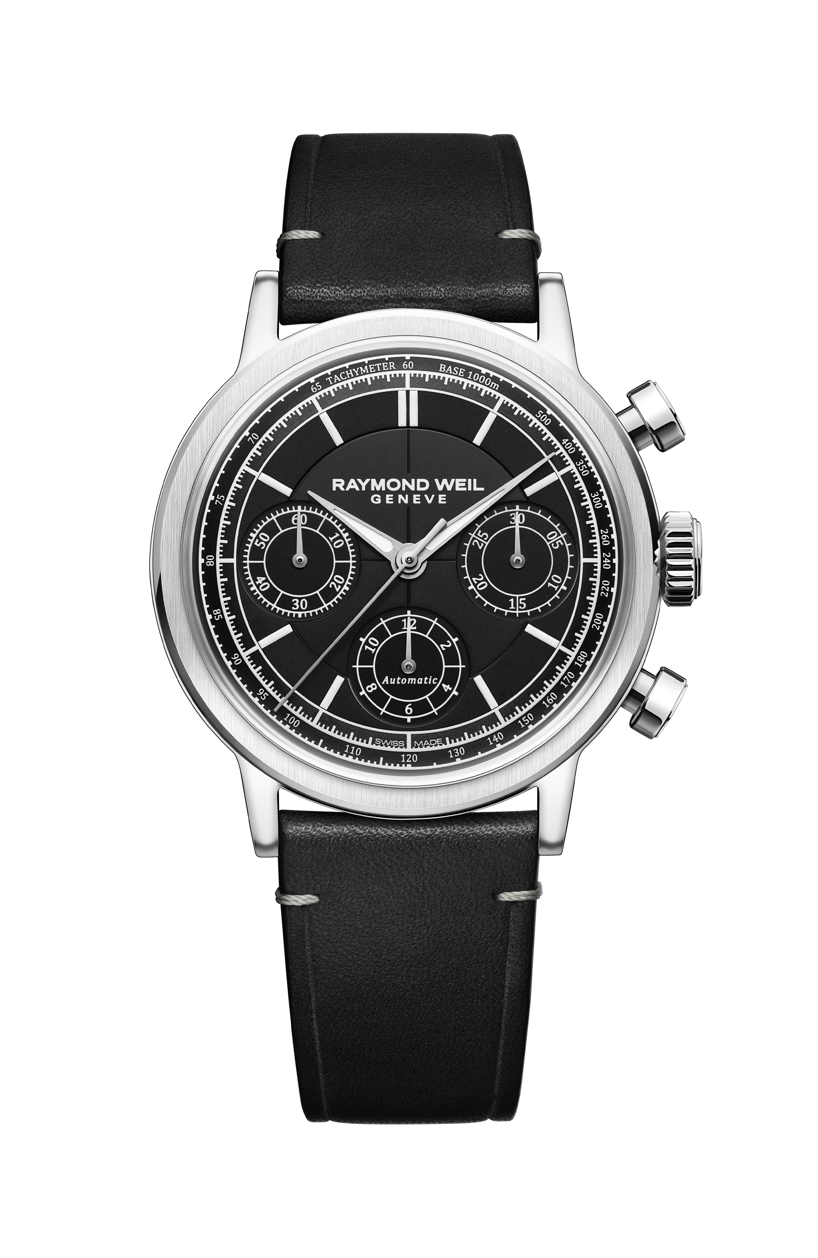 Millesime Automatic Chronograph Black Dial Watch, 39 mm