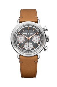 Millesime Automatic Tri-Compax Chronograph Leather Strap Watch, 39 mm