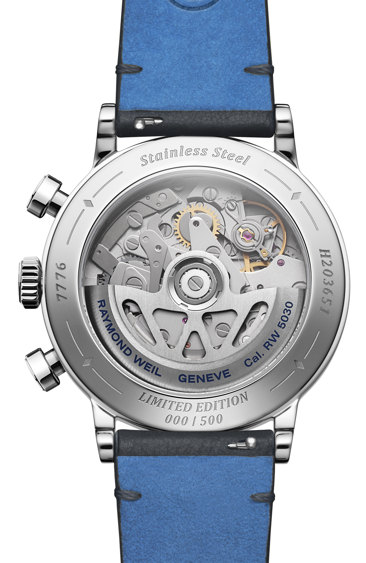 Millesime „Jubilee“ Bi-Compax-Chronograph mit blauem Zifferblatt in limitierter Auflage, 39 mm