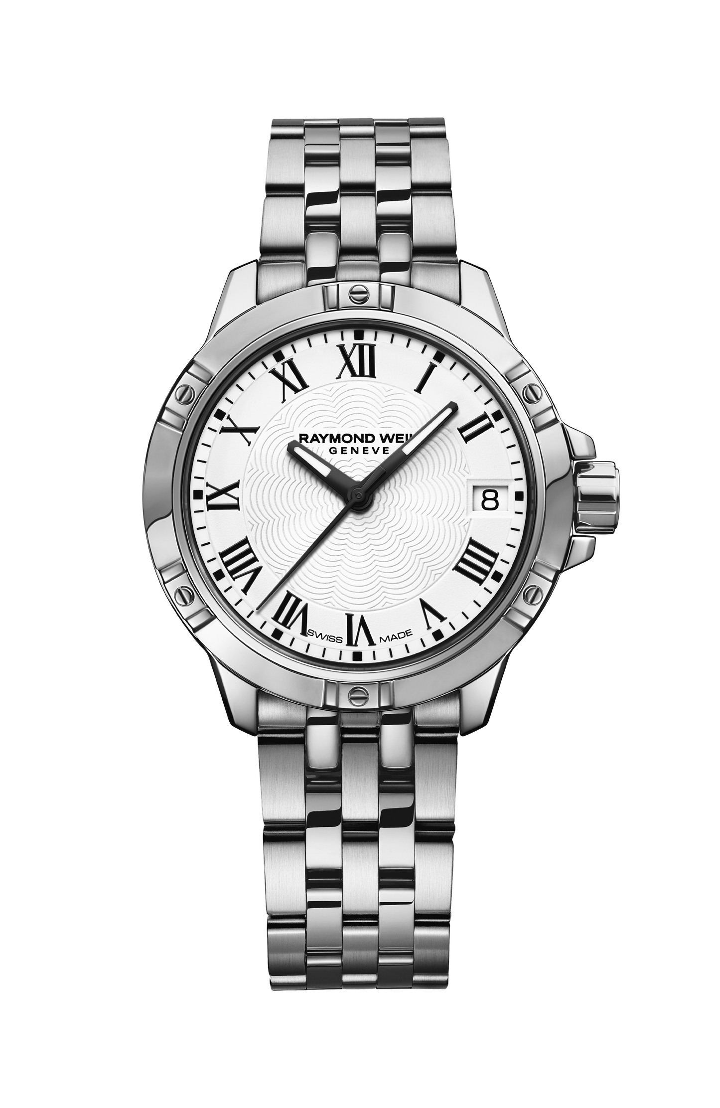 Tango Classic Ladies Quartz White Dial Steel Date Watch, 30mm
