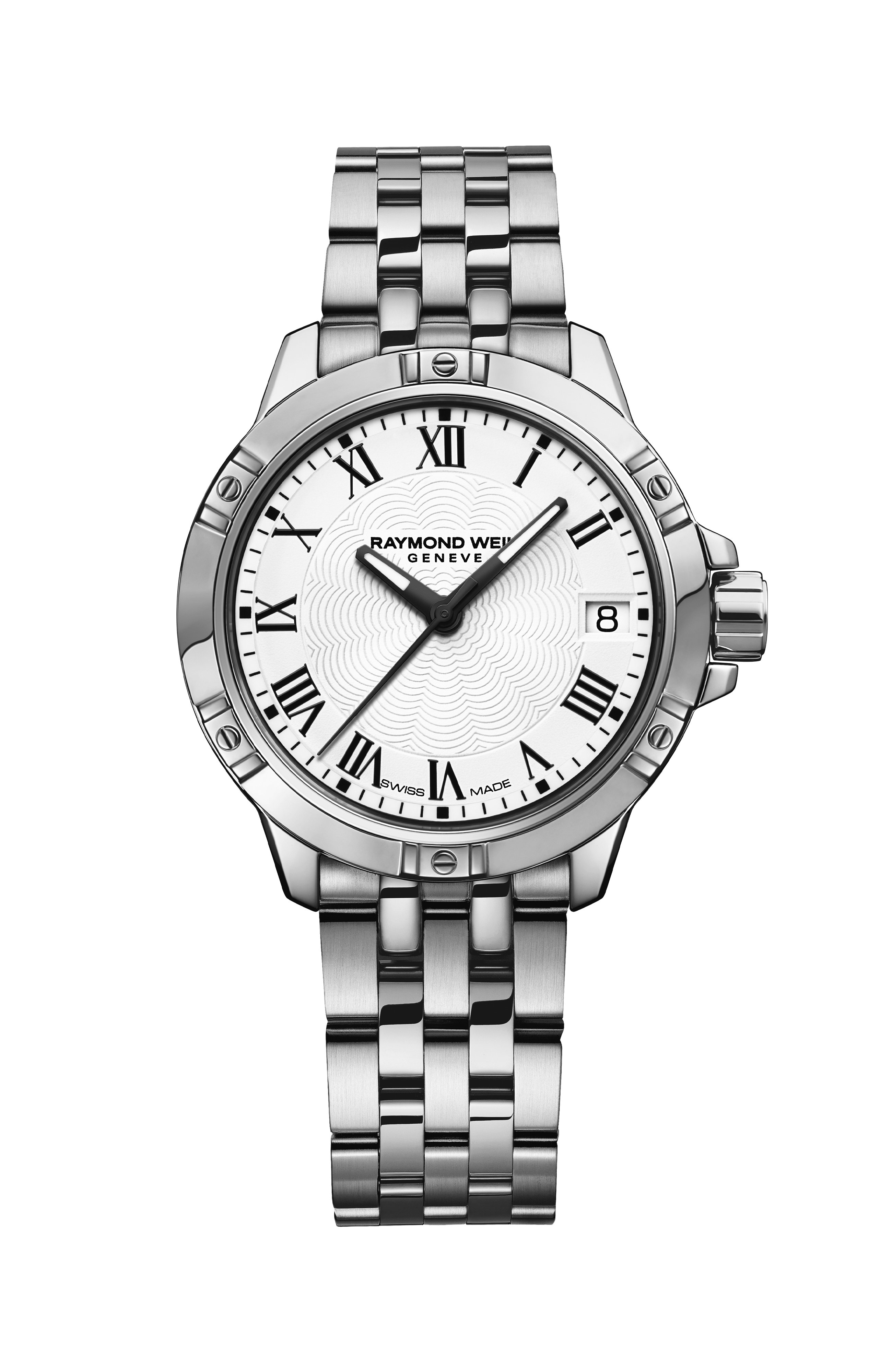 Tango Classic Ladies Quartz White Dial Steel Date Watch, 30mm