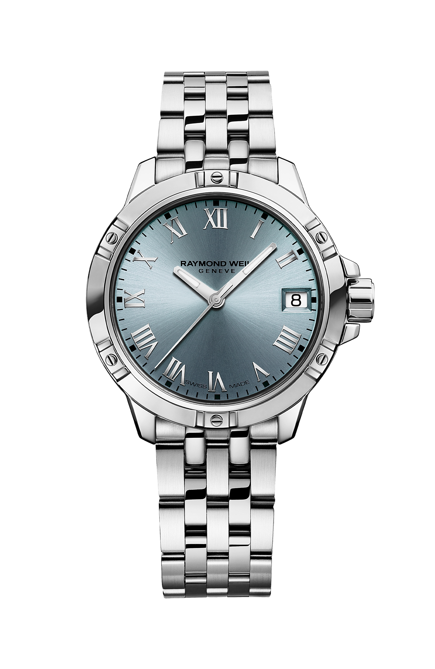 Tango Classic Ladies Quartz Blue Dial Steel Date Watch, 30mm
