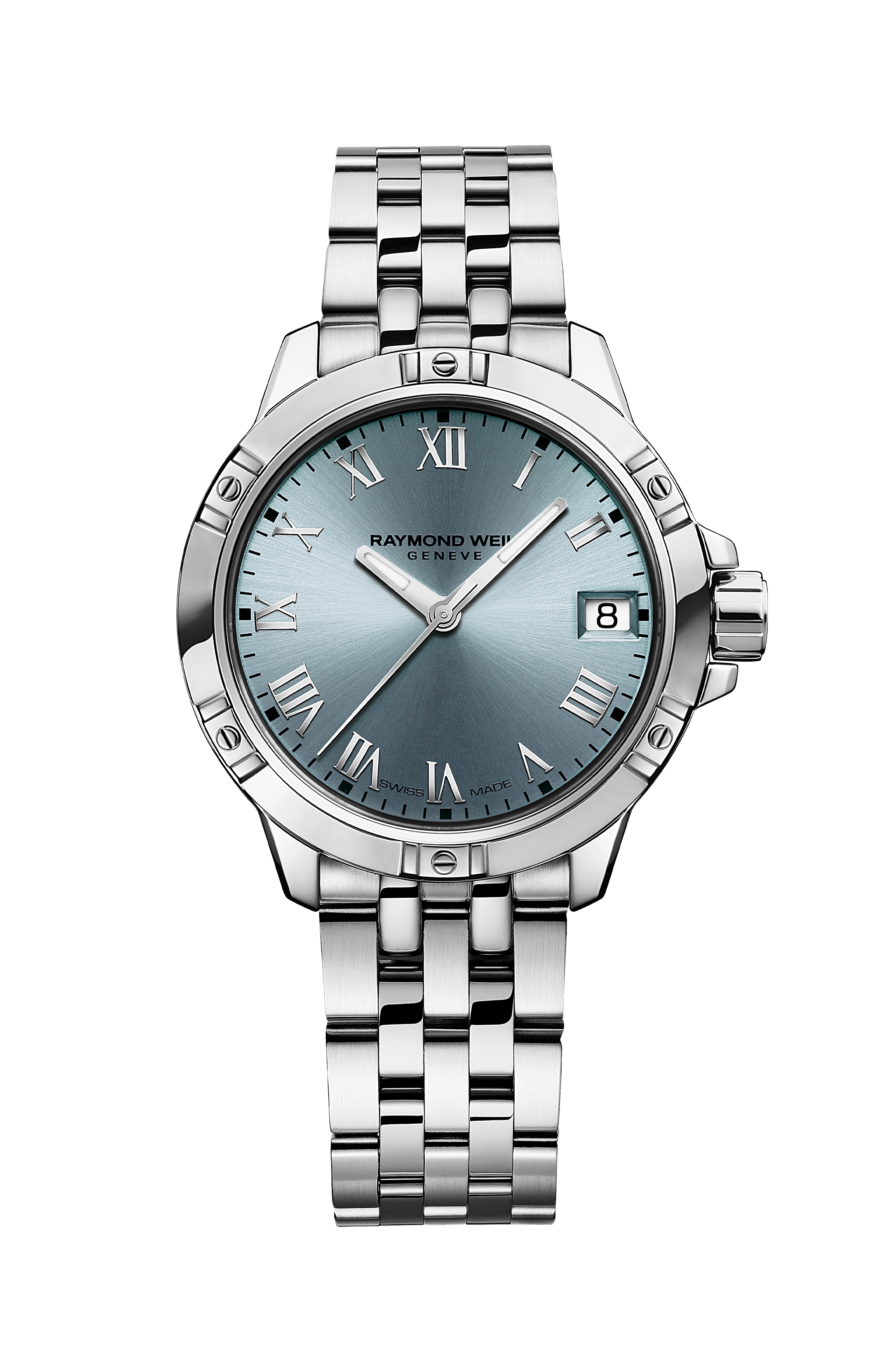 Tango Classic Ladies Quartz Blue Dial Steel Date Watch, 30mm
