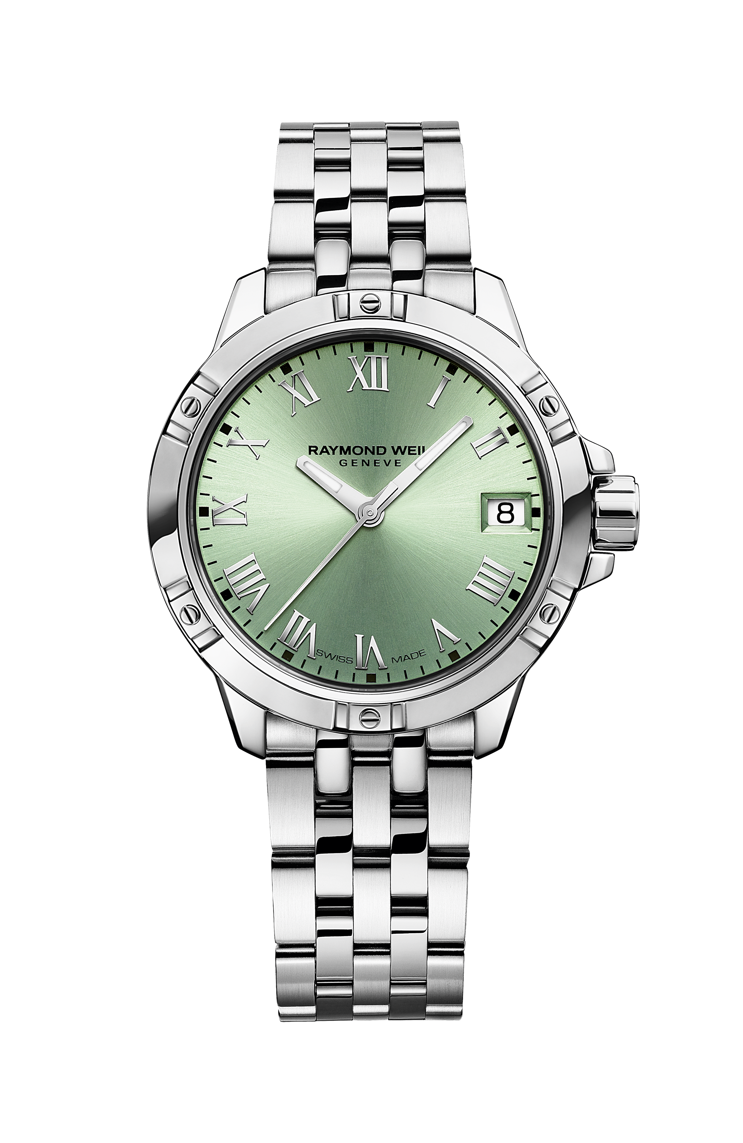 Tango Classic Ladies Quartz Green Dial Steel Date Watch, 30mm