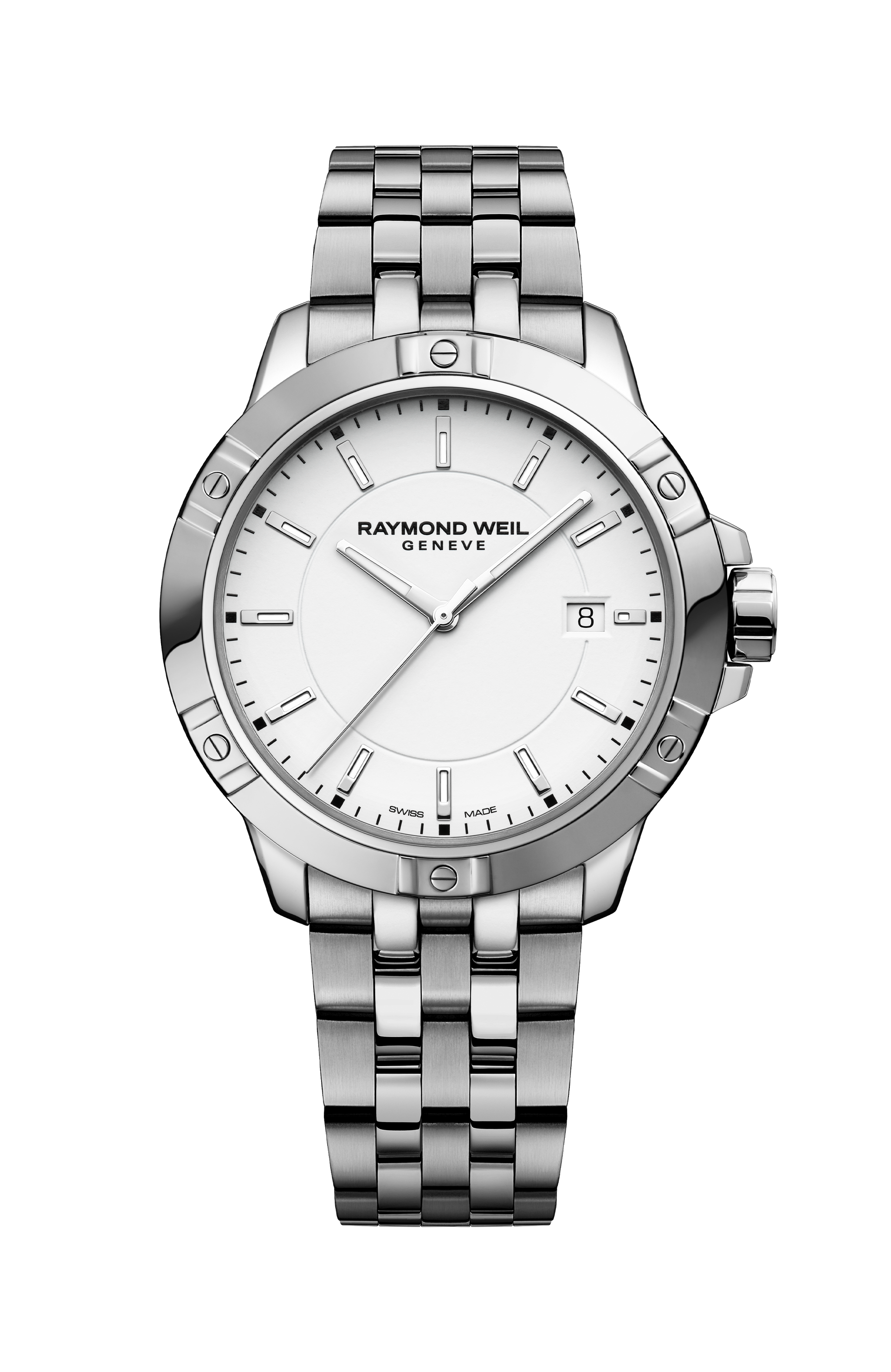 Raymond Weil Tango Classic Men's Quartz White Dial Bracelet Watch, 41mm