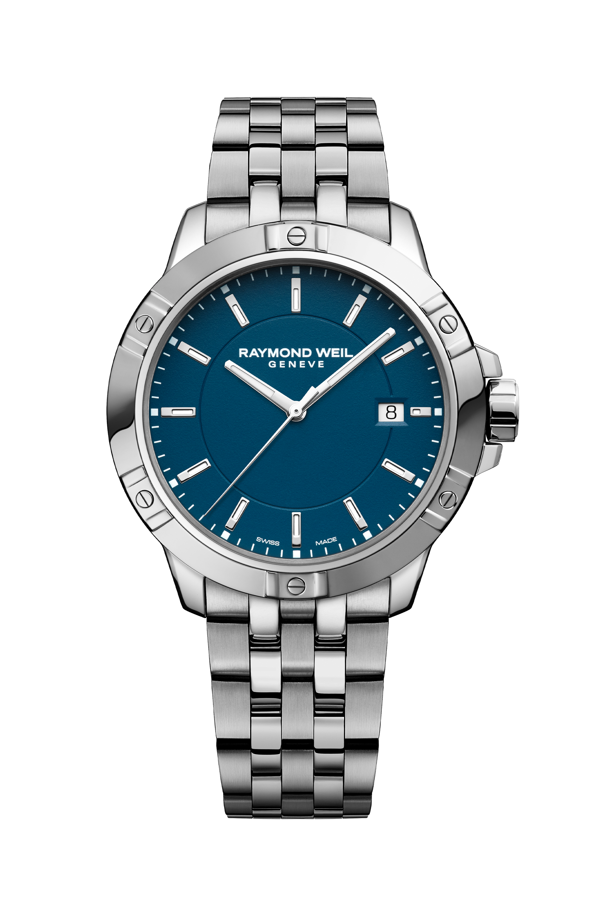 Men's Classic Blue Dial Steel Bracelet Watch - Tango | RAYMOND WEIL