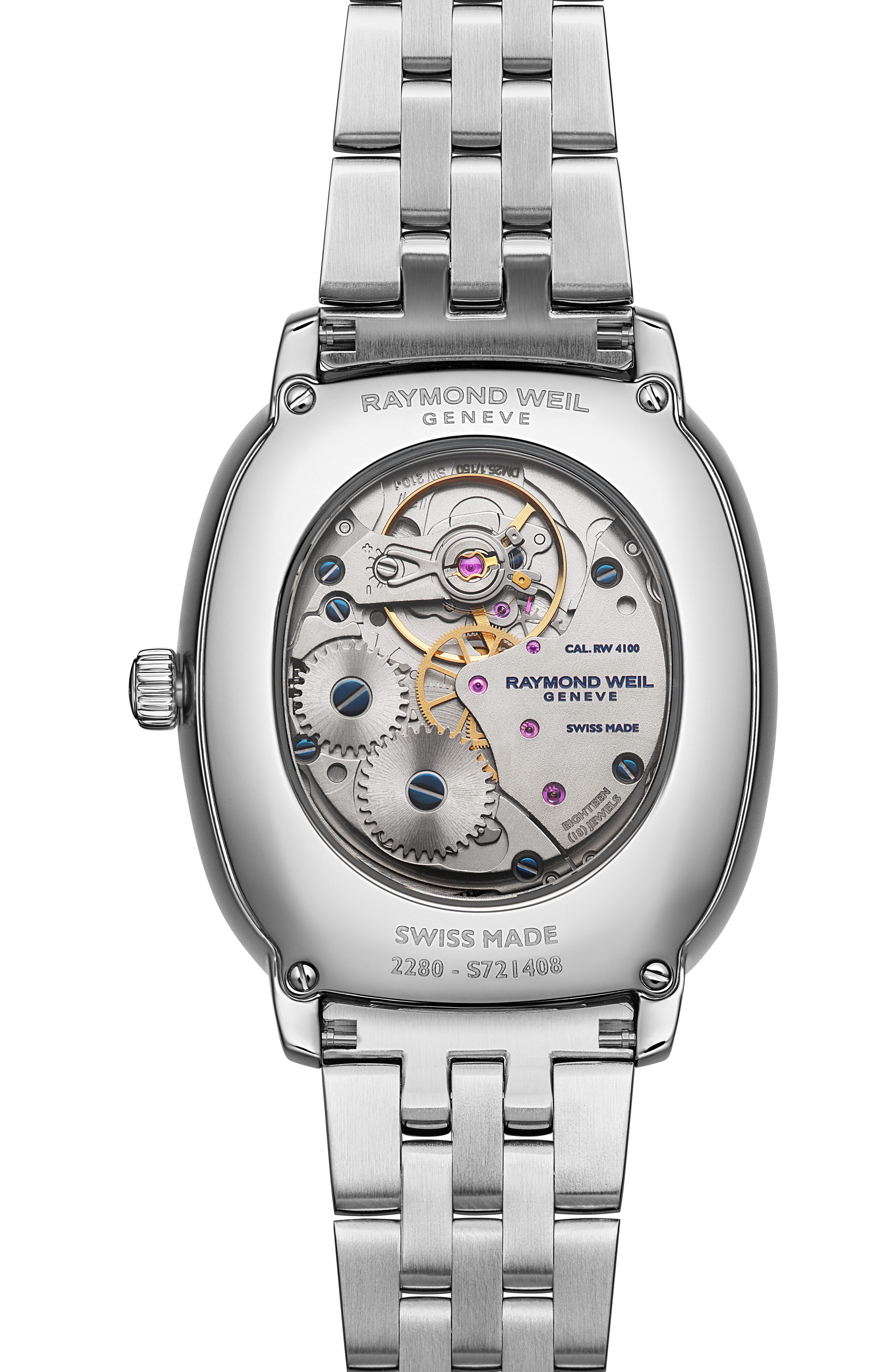 Montre bracelet mécanique Toccata Heritage cadran bleu, 33 x 38 mm